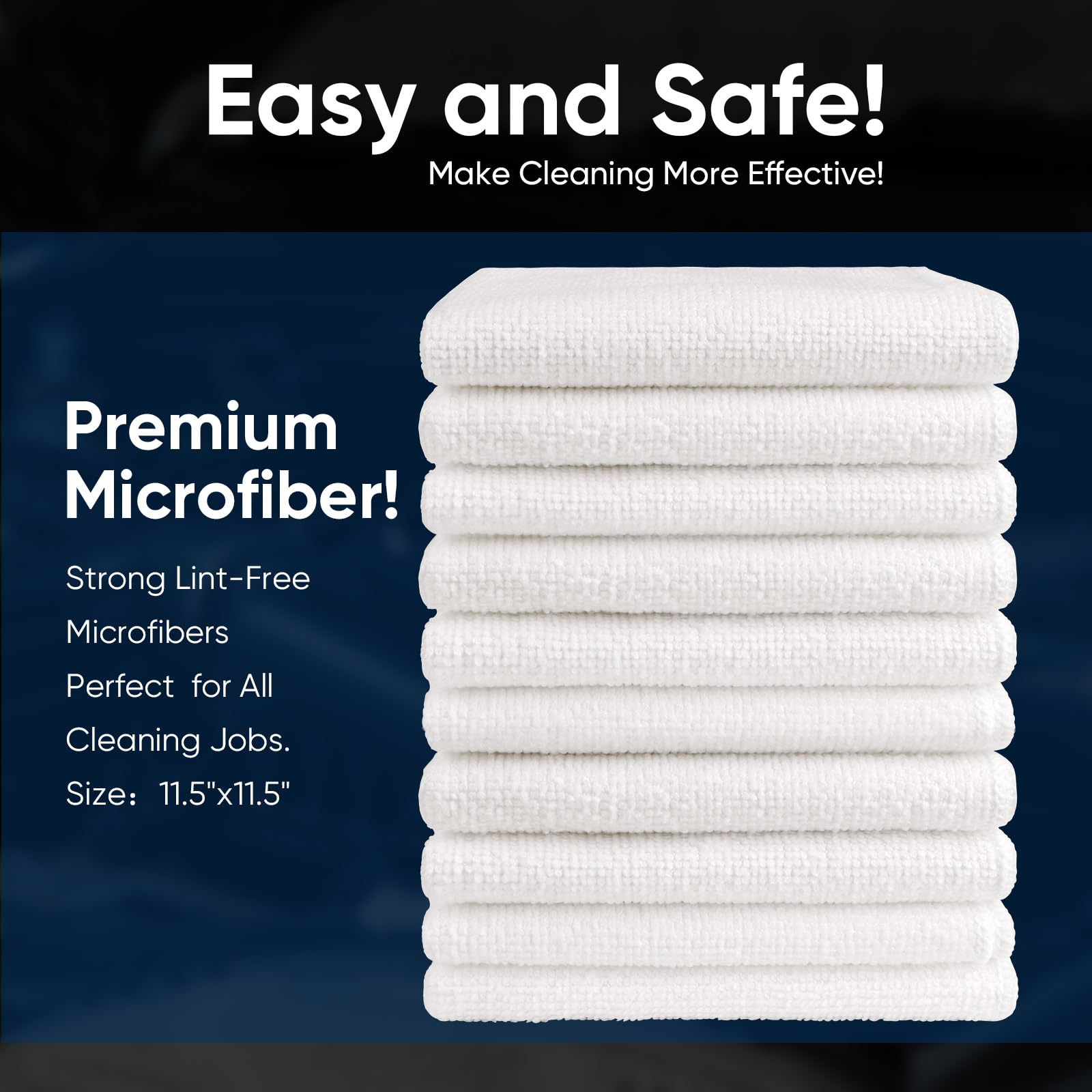 White Microfiber Cleaning Cloth 100PK (100 Count)