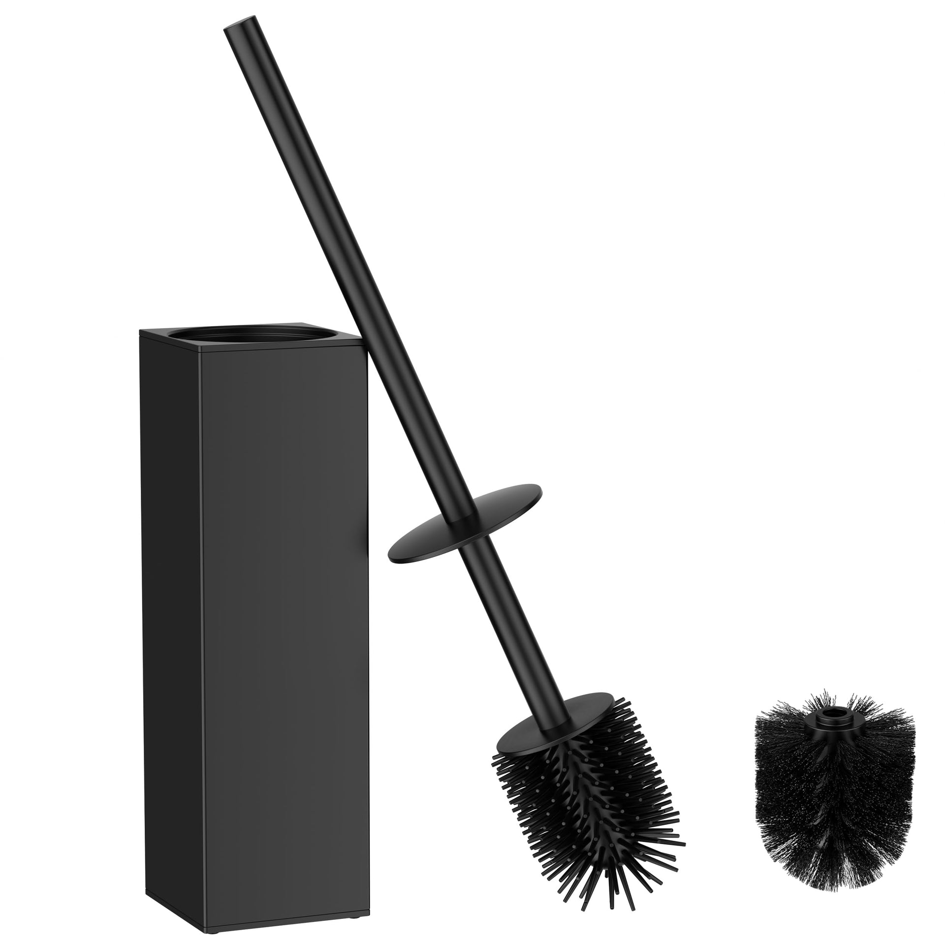 Stainless Steel Toilet Bowl Brush Scrubber and Holder Set Tall