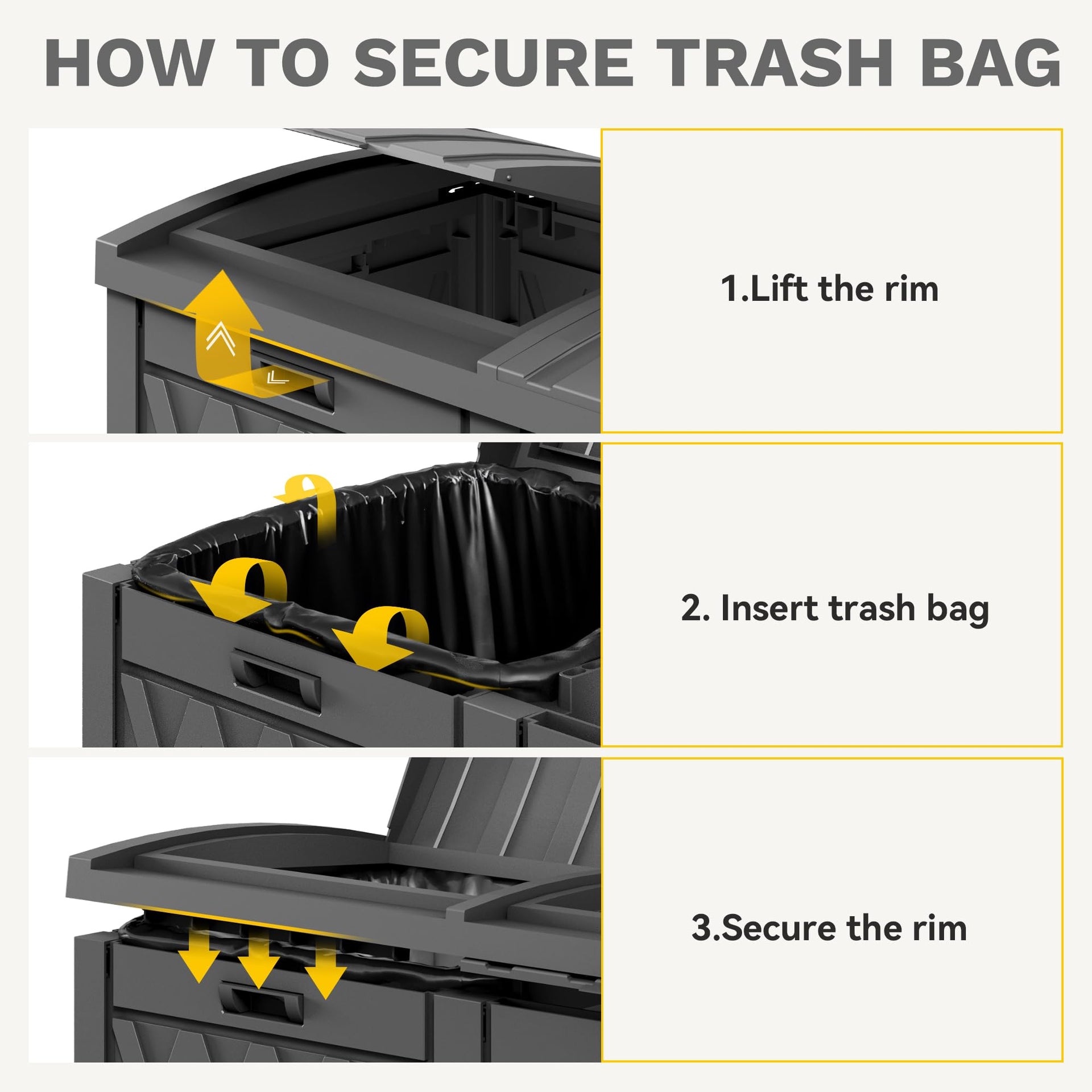 72 Gallon Dual Outdoor Trash Can
