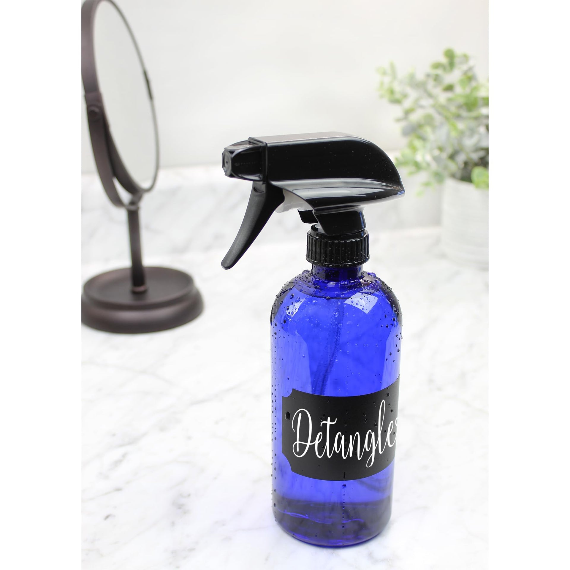 16oz Blue PLASTIC Spray Bottles w (6 Count)
