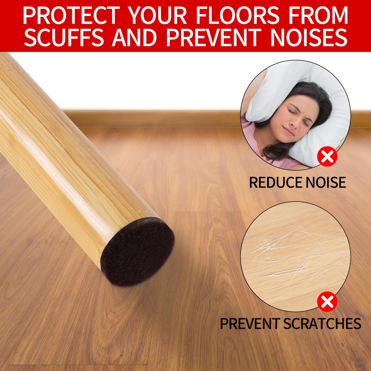 407Pcs Felt Chair Leg Pads Floor Protectors for Hardwoods Floors