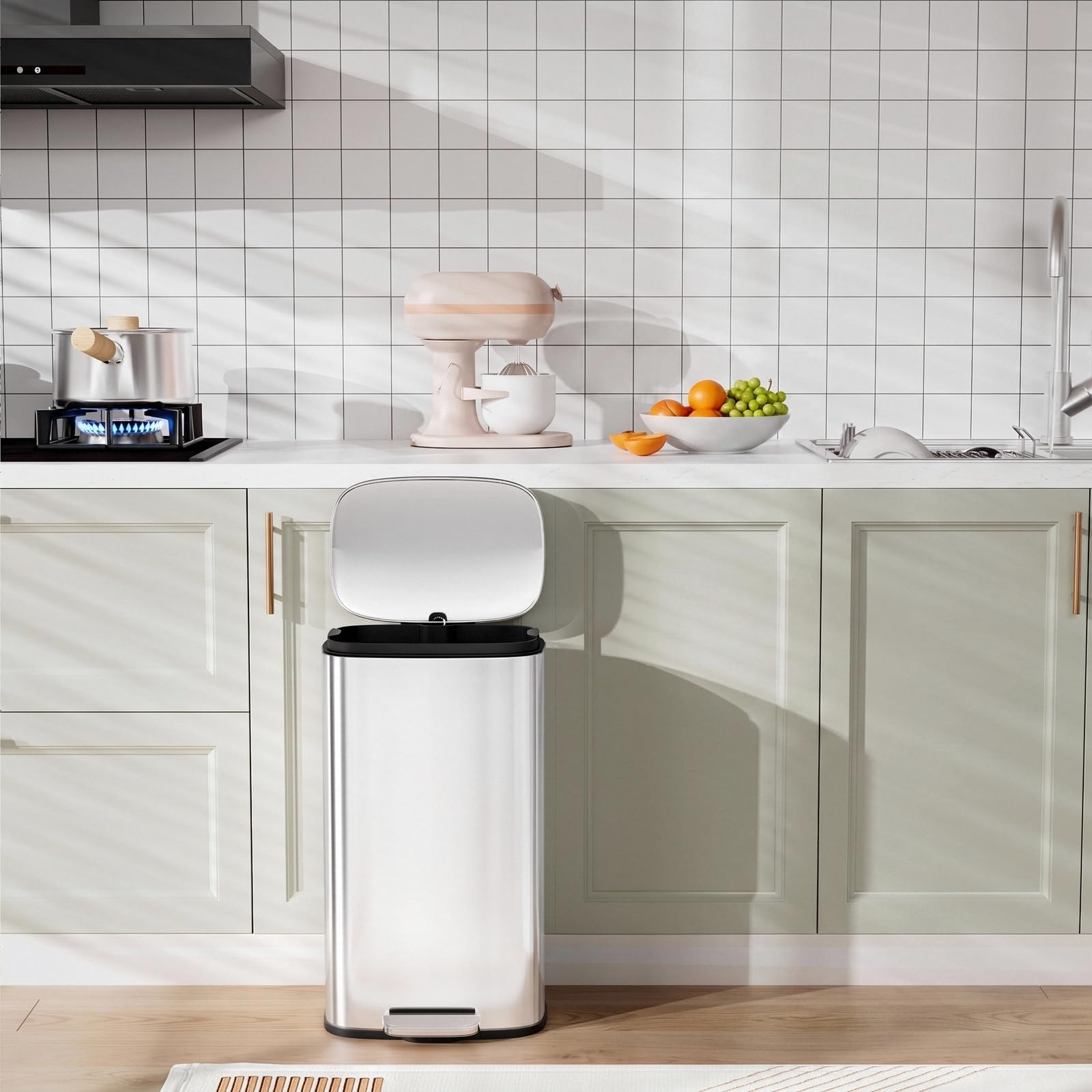 13.2 Gal Step Kitchen Trash Can