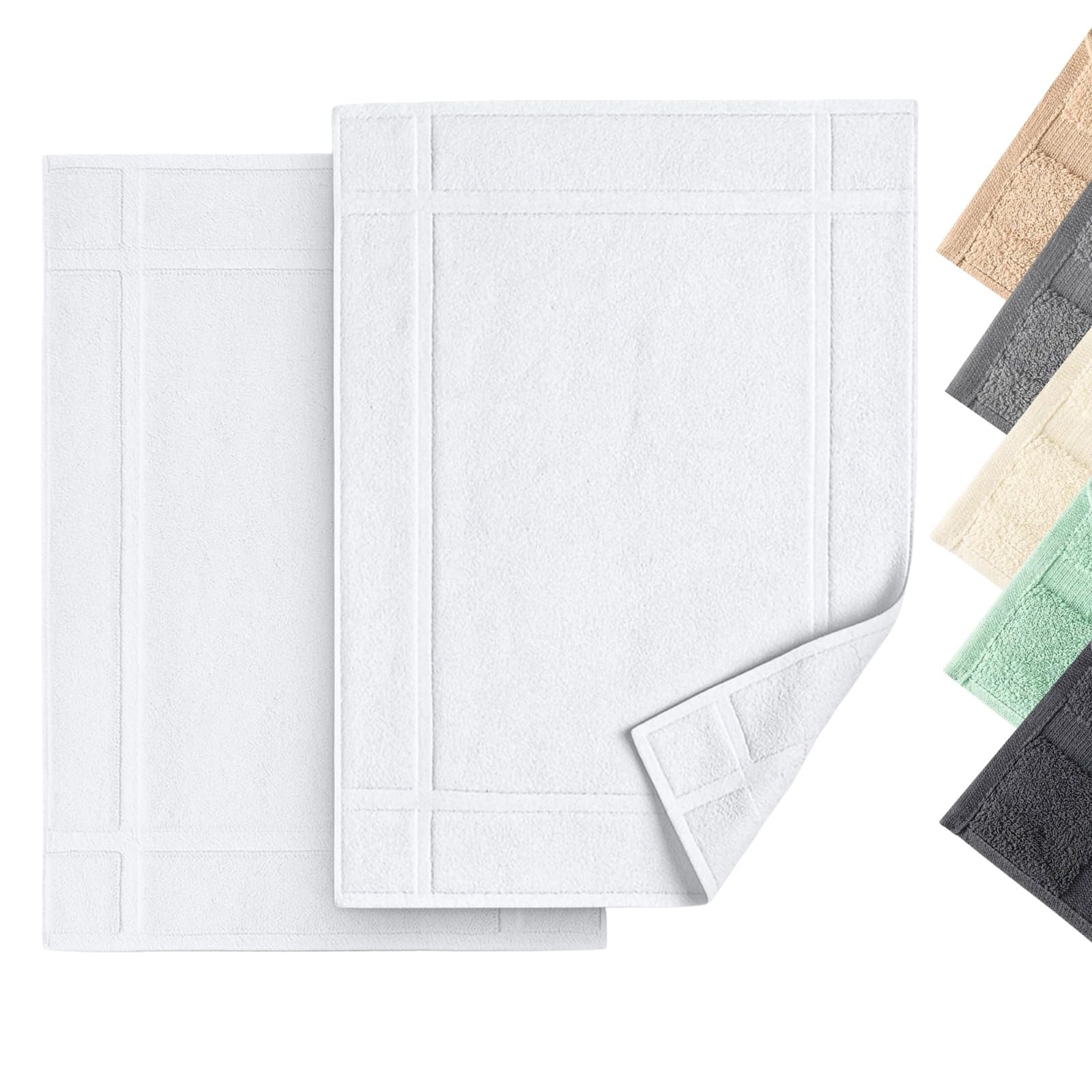 Pack of 2 100% Cotton Bath Mat 18x25 inches (2 Count)