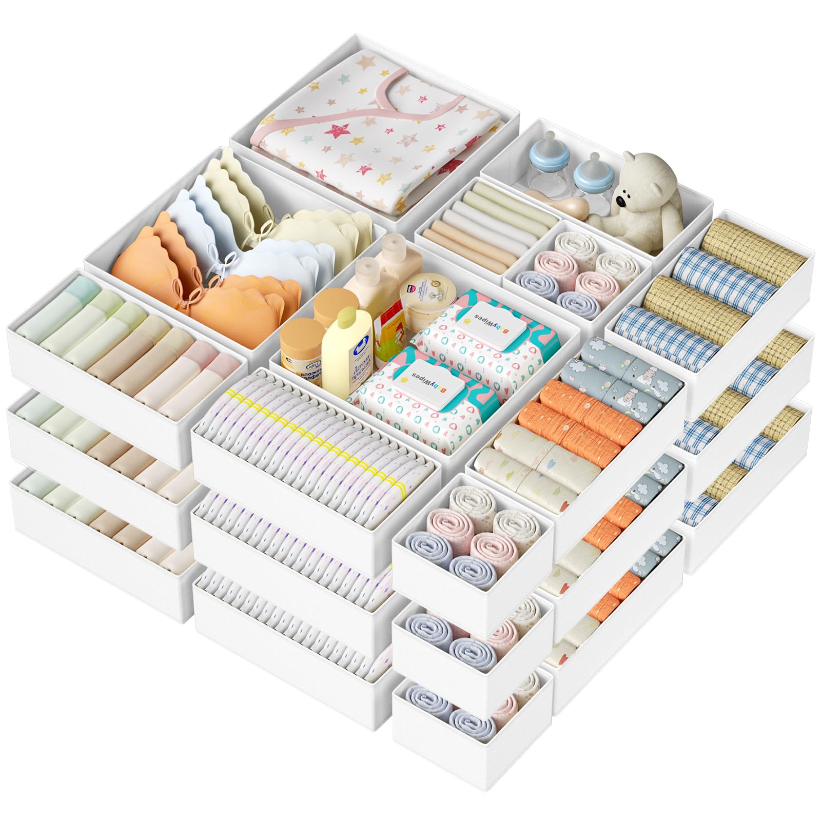 Drawer Organizer Clothes Storage (24 Count)