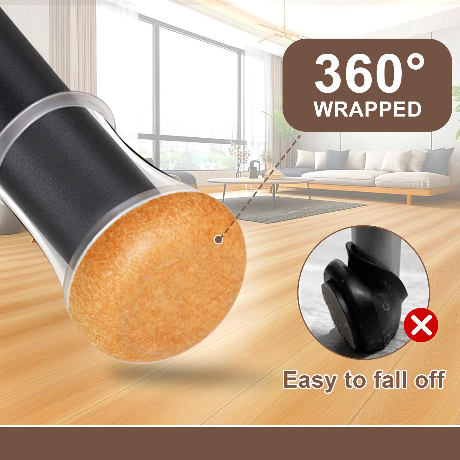 20 Pcs Chair Leg Floor Protectors for Hardwood Floors (20 Count)