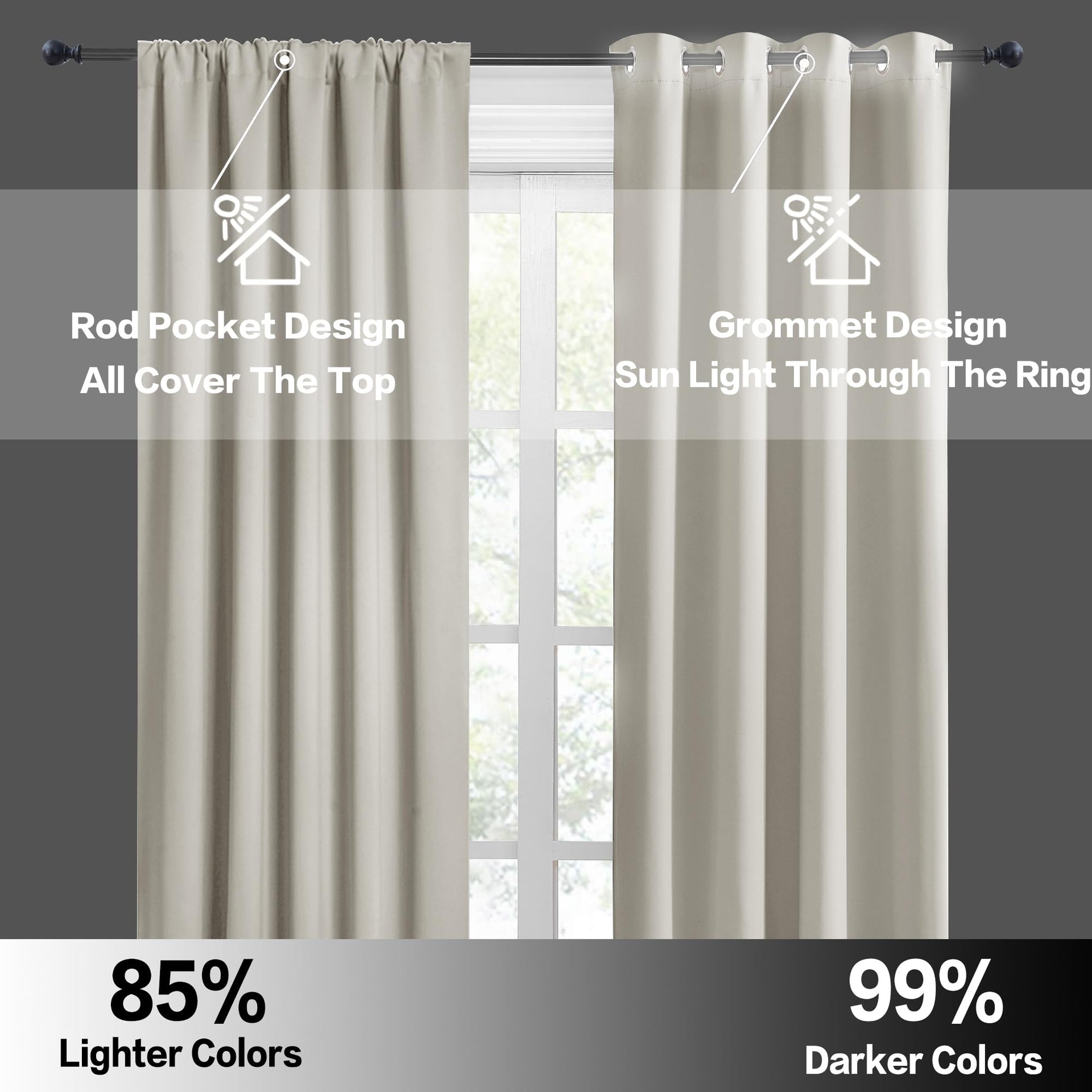 Short Curtains for Bedroom (2 Count)