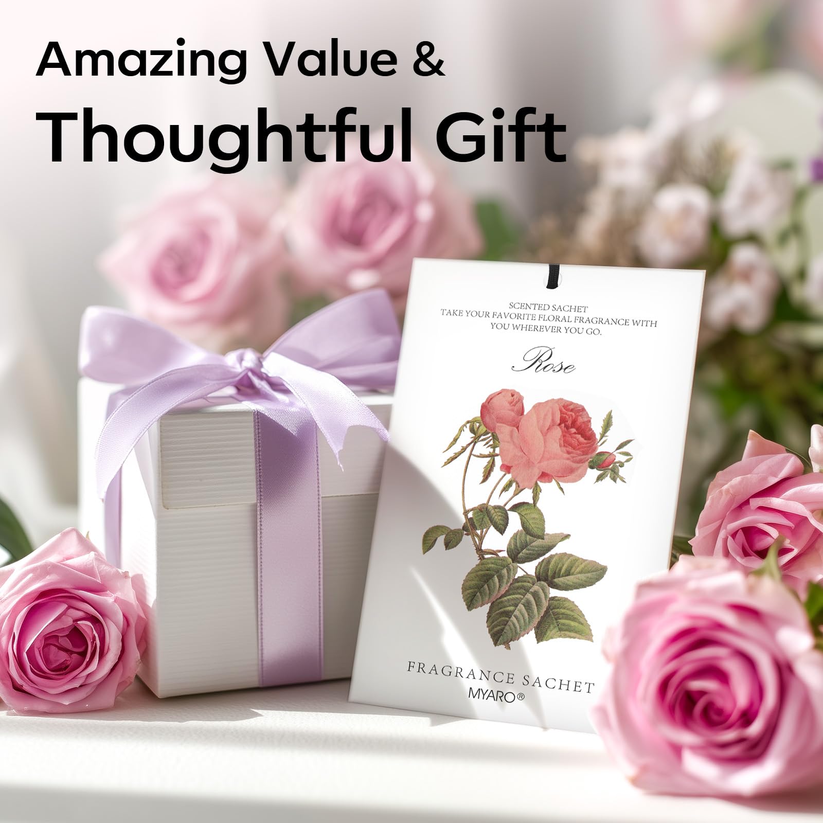 12 Pack Rose Scented Sachets (12 Count)