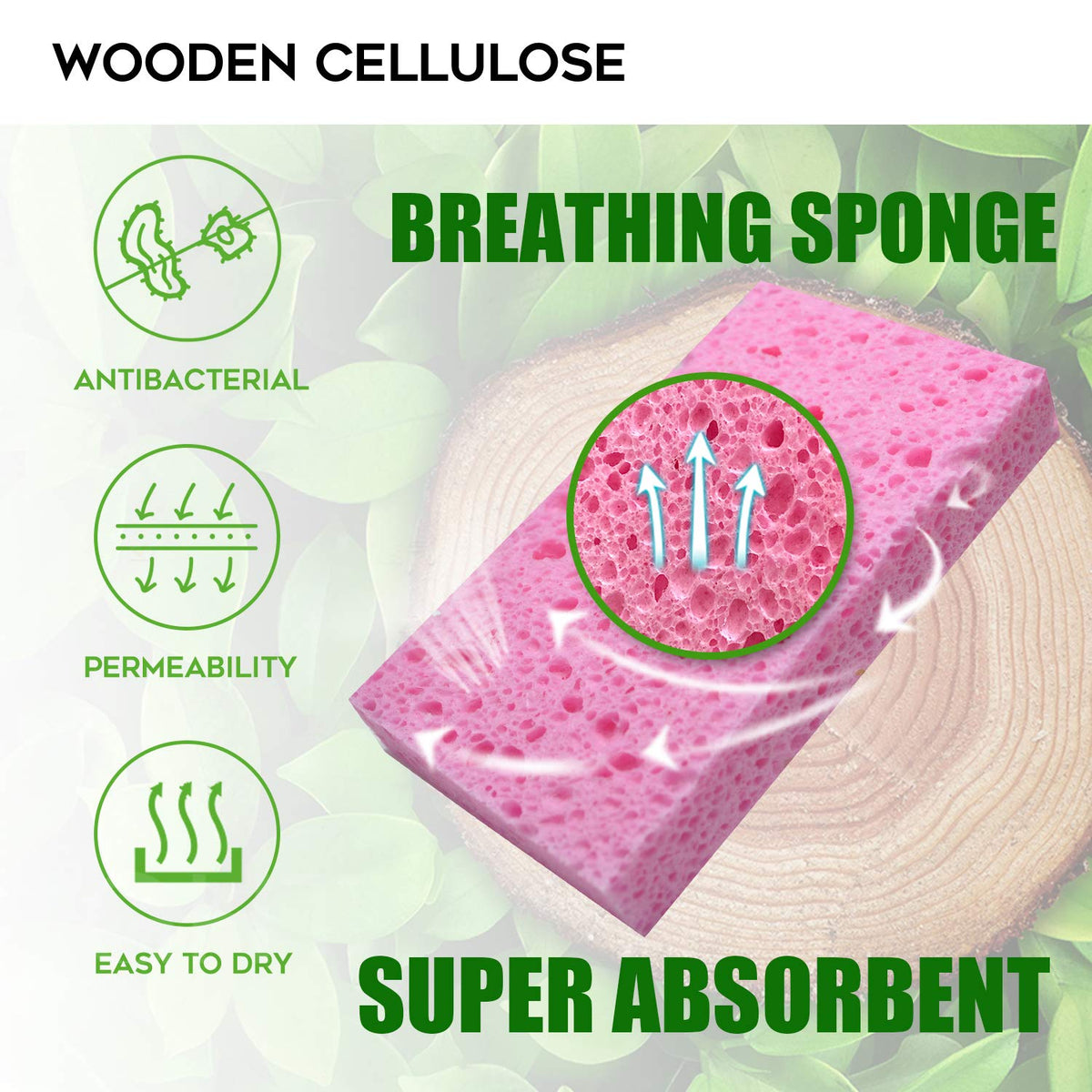 Cleaning Scrub Colored Sponge (16 Count)