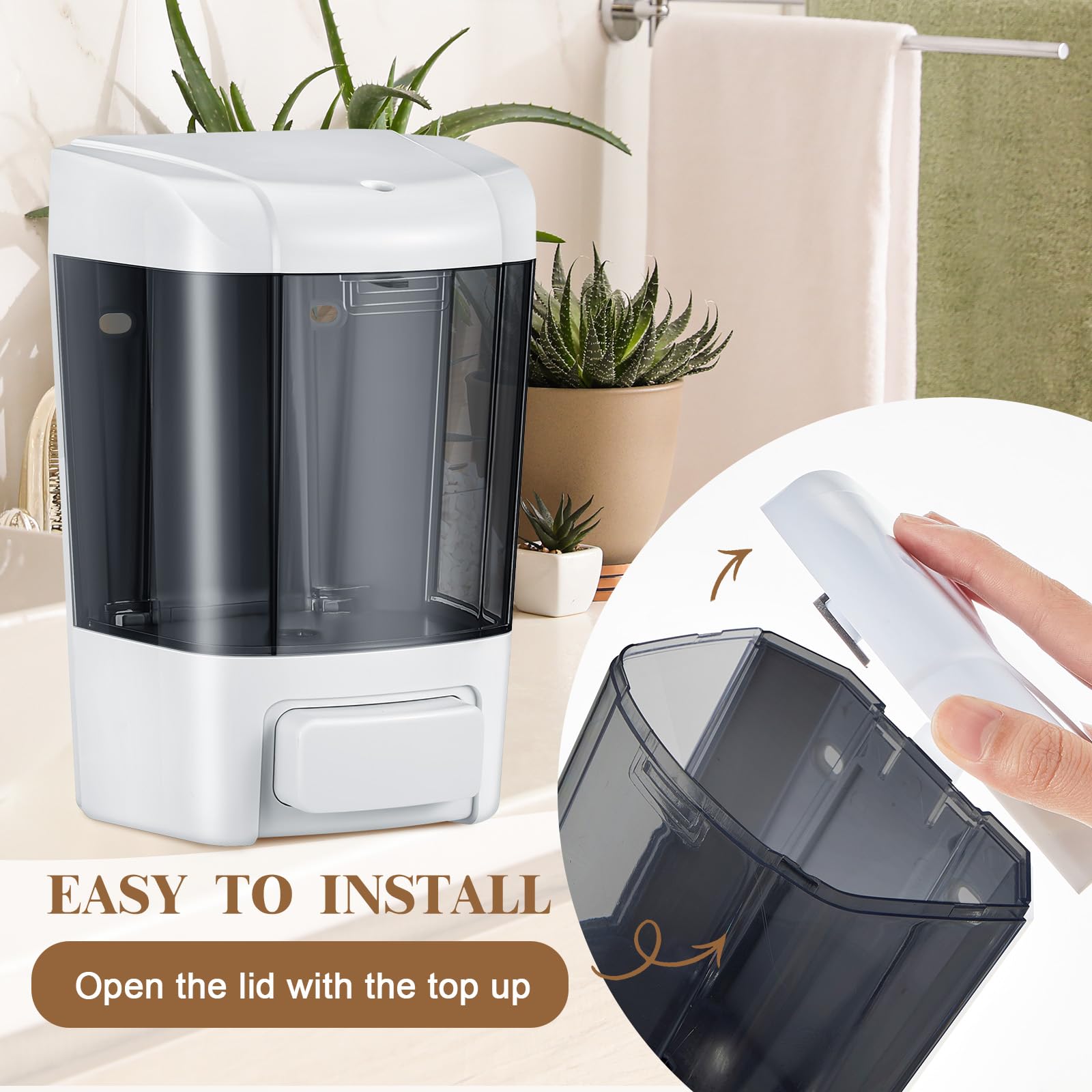 6 Pcs Wall Mounted Soap Dispenser (6 Count)