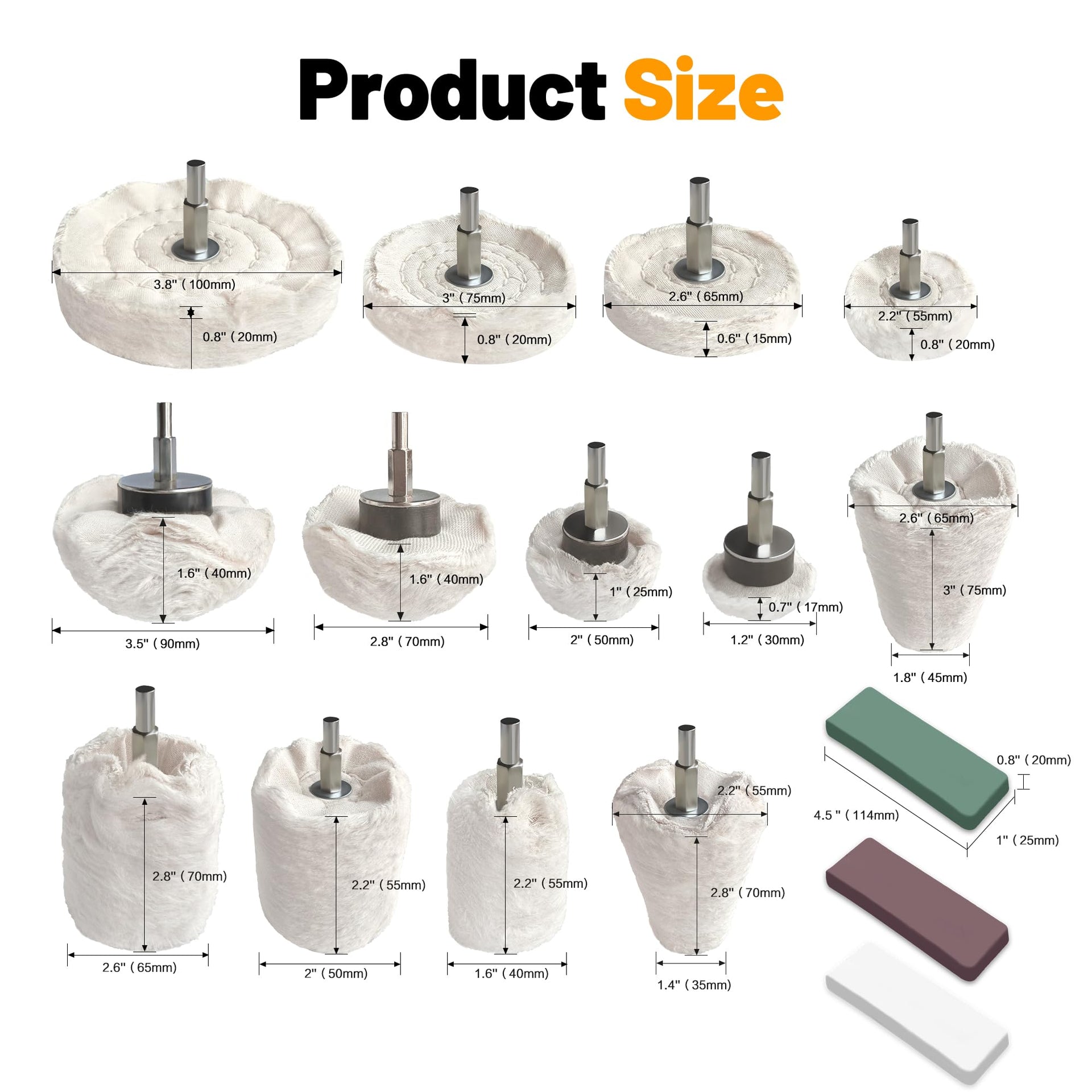 13PCS Buffing Wheels for Drill (16 Count)