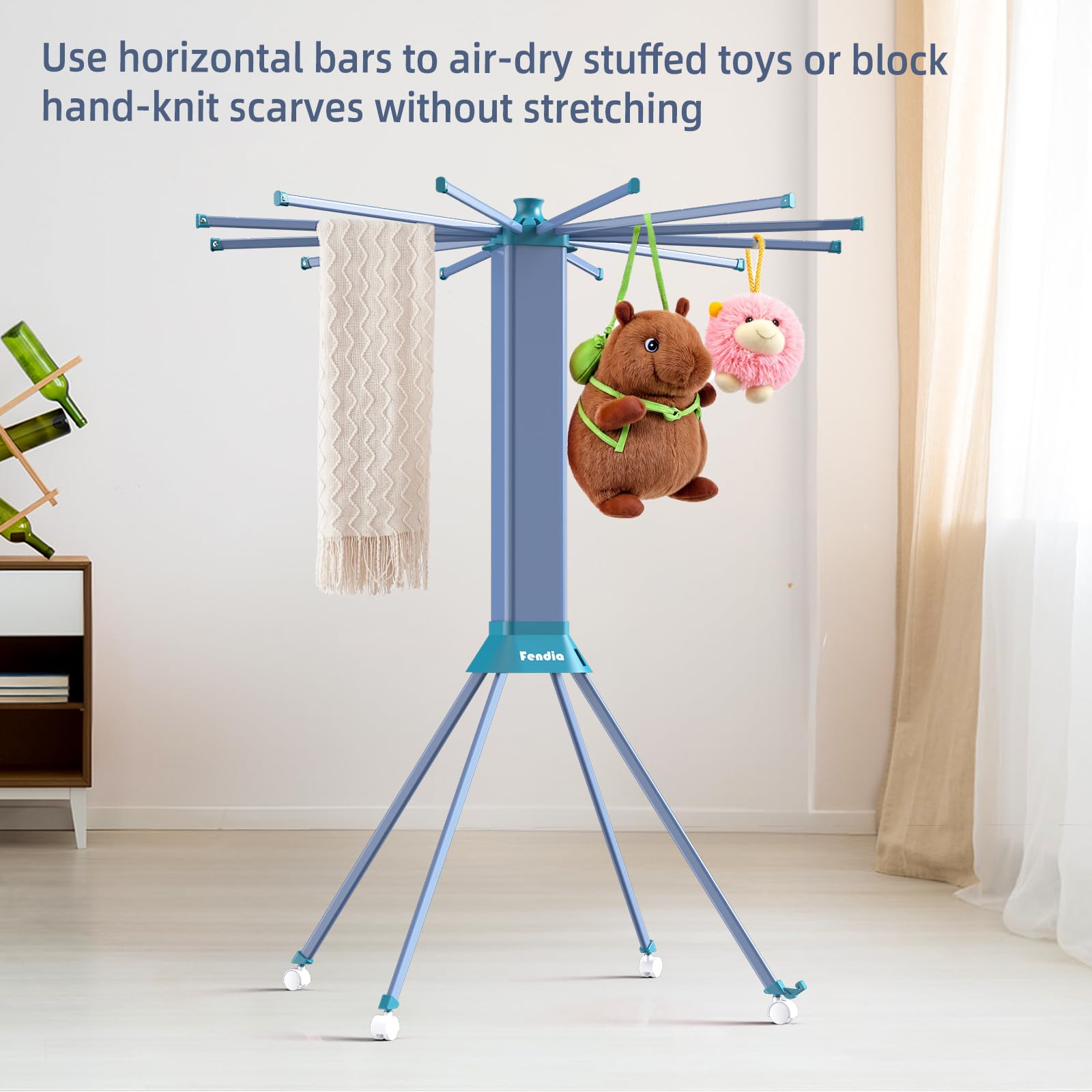 Clothes Drying Rack Foldable & Collapsible Drying Racks with 4