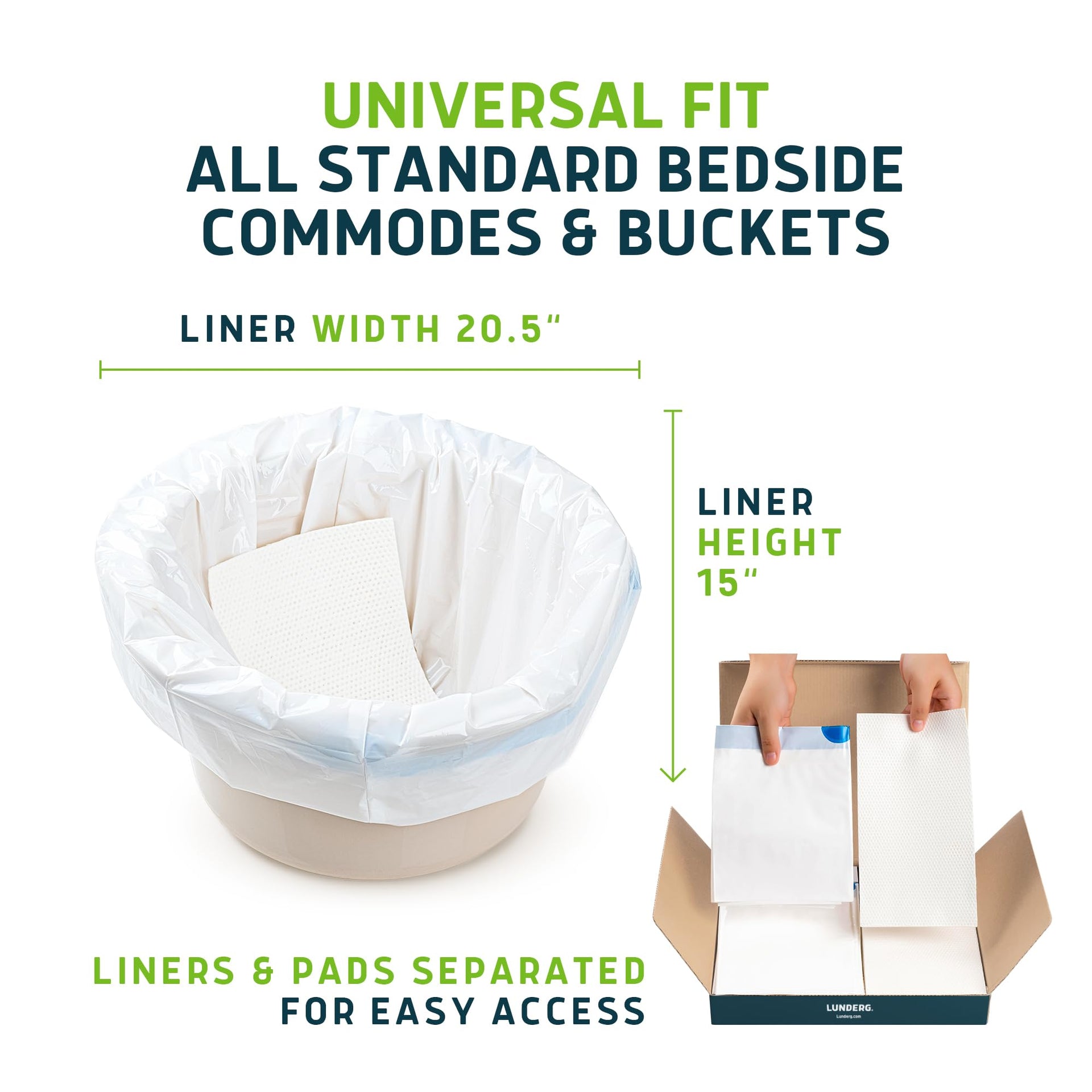 Commode Liners & Absorbent Pads (150 Count)