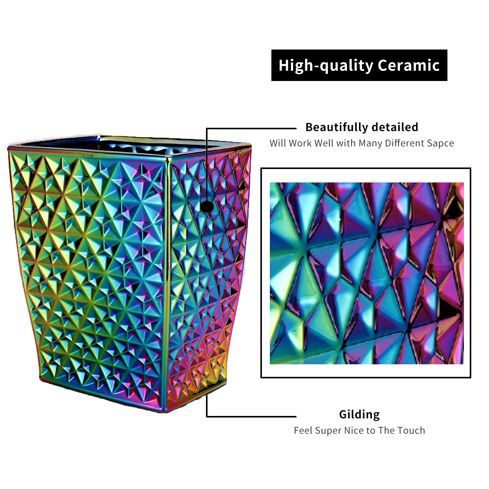 Colorful Bathroom Trash Can Small Wastebasket