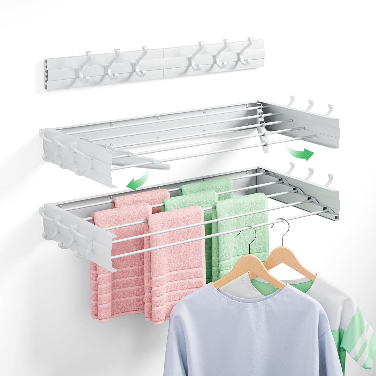 Wall Mounted Drying Rack 31.5"
