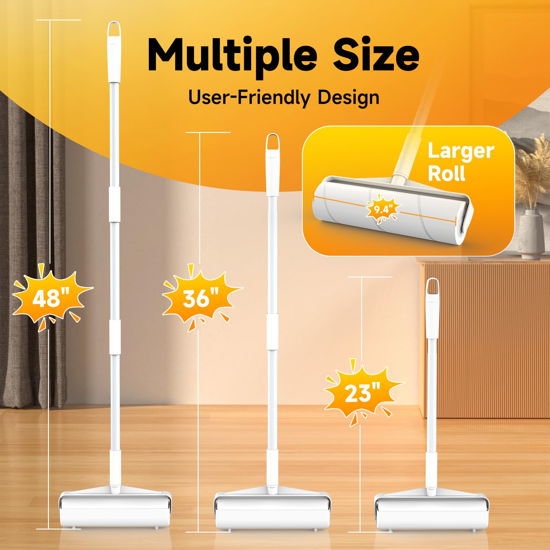Extra Large Lint Roller for Pet Hair (400 Count)