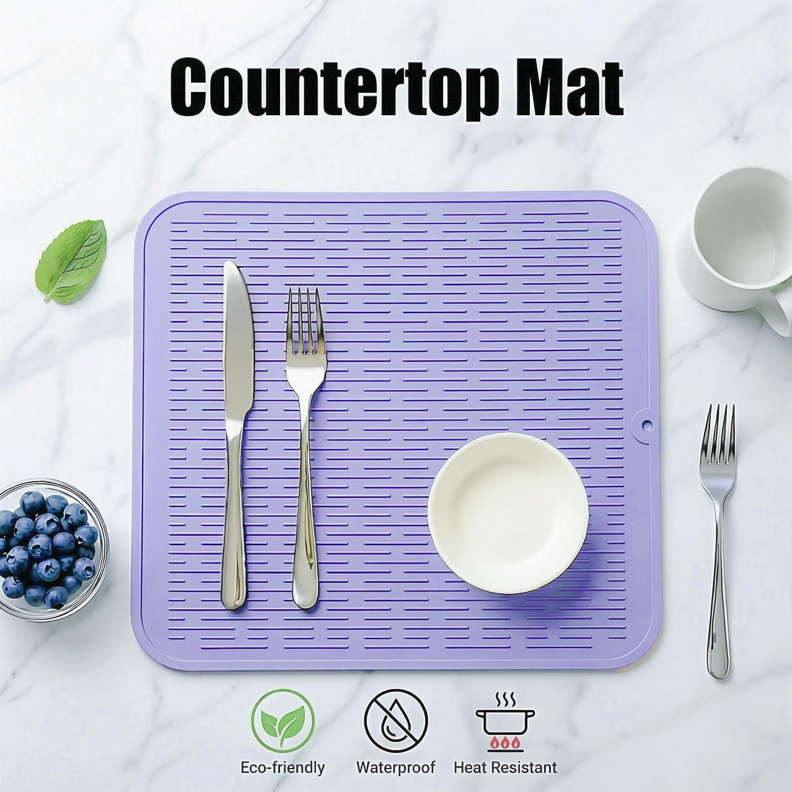 Silicone Dish Drying Mat for Multiple Usage