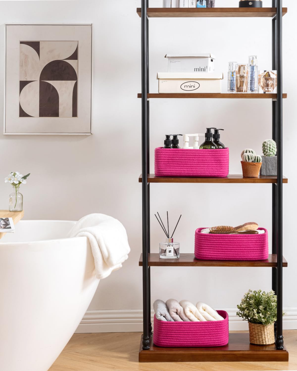 Small Woven Storage Basket for Organizing (3 Count)