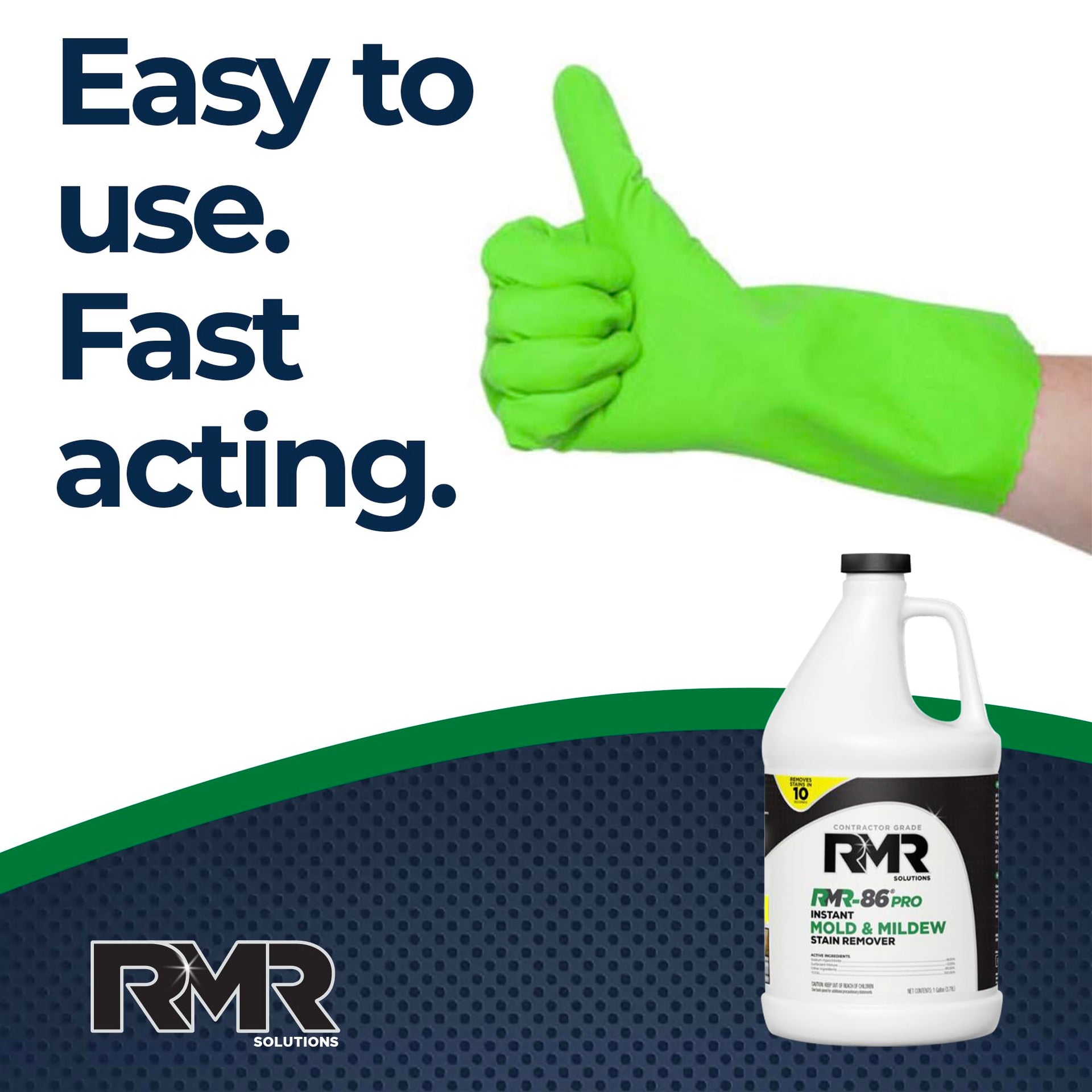 RMR 86 Pro Contractor Grade Mold Stain & Mildew Stain Remover Cleaning Solution (128 Fl Oz)