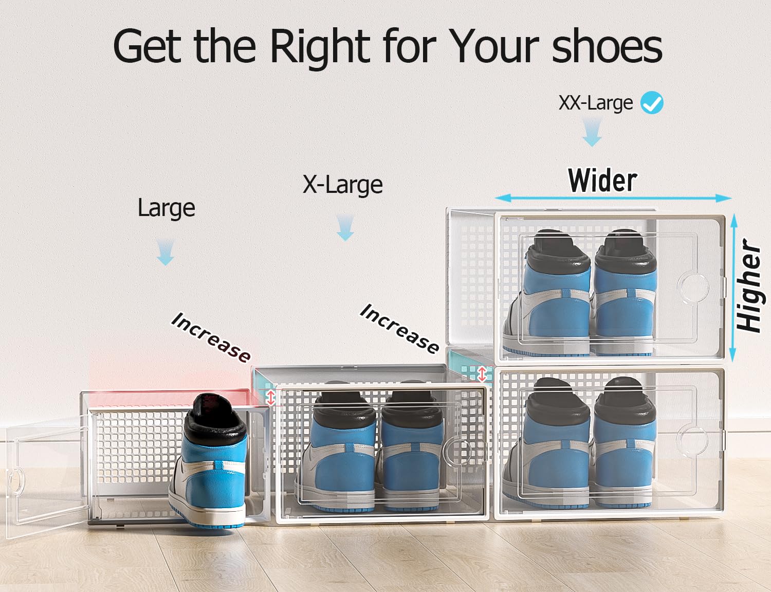 XX Large Shoe Storage Boxes 12 Pack (12 Count)