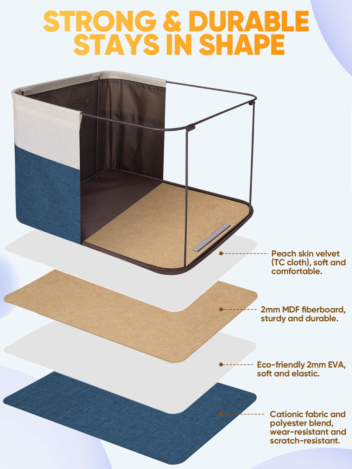 1 Pack Fabric Closet Storage Bins for Shelves