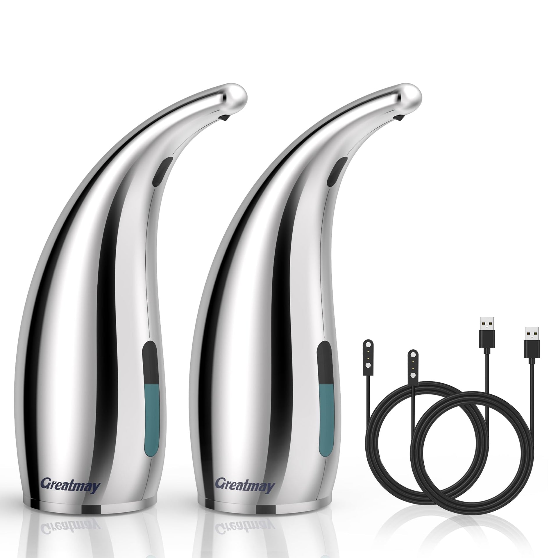 Automatic Soap Dispenser Touchless Rechargeable 10 oz 2 Pack