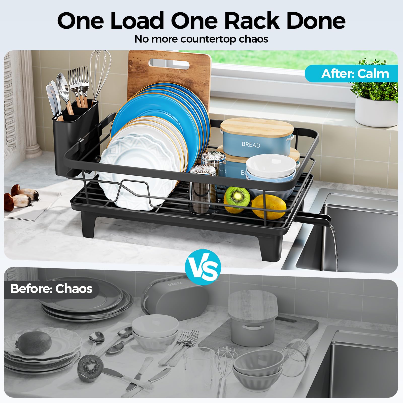 Urakify Dish Drying Rack for Kitchen Counter