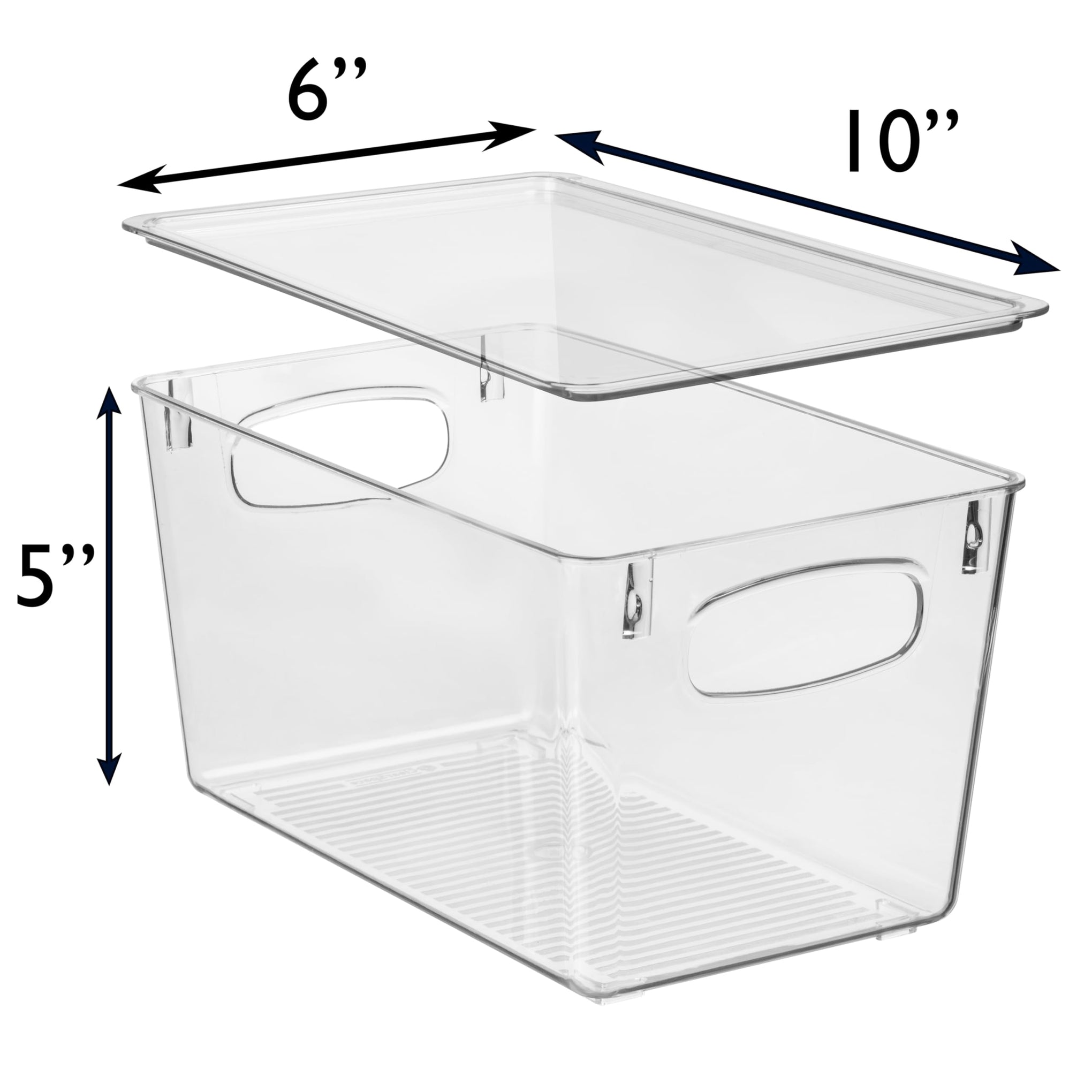 Pantry Storage Bins with Lids for Kitchen & Fridge (8 Count)