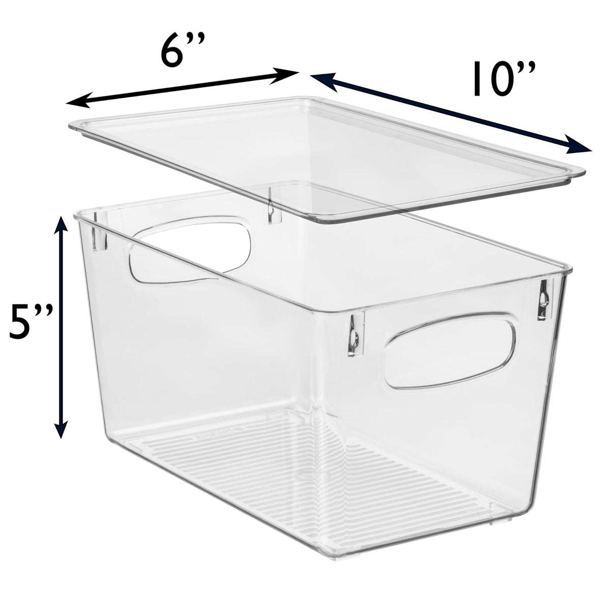 Pantry Storage Bins with Lids for Kitchen & Fridge
