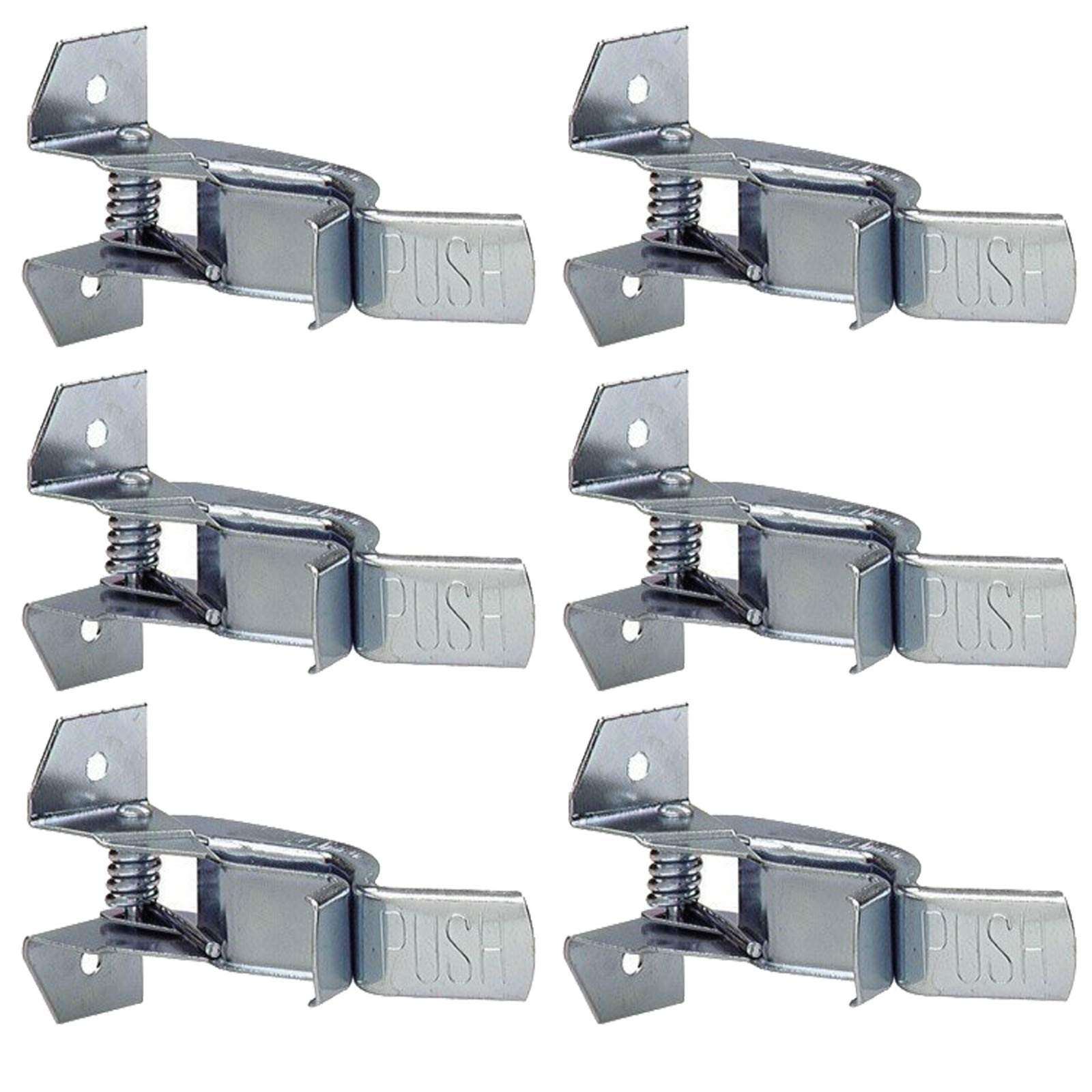 Heavy Duty Metal Gaint Spring Grip Clamp Tool Hanger Wall Orgainzer for Garage Closet Brooms and Mops Wall Mount Holder (6 Count)