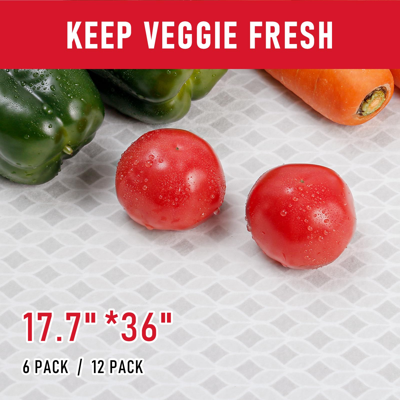 12 Pack Large Refrigerator Liners 17.7" x 36"