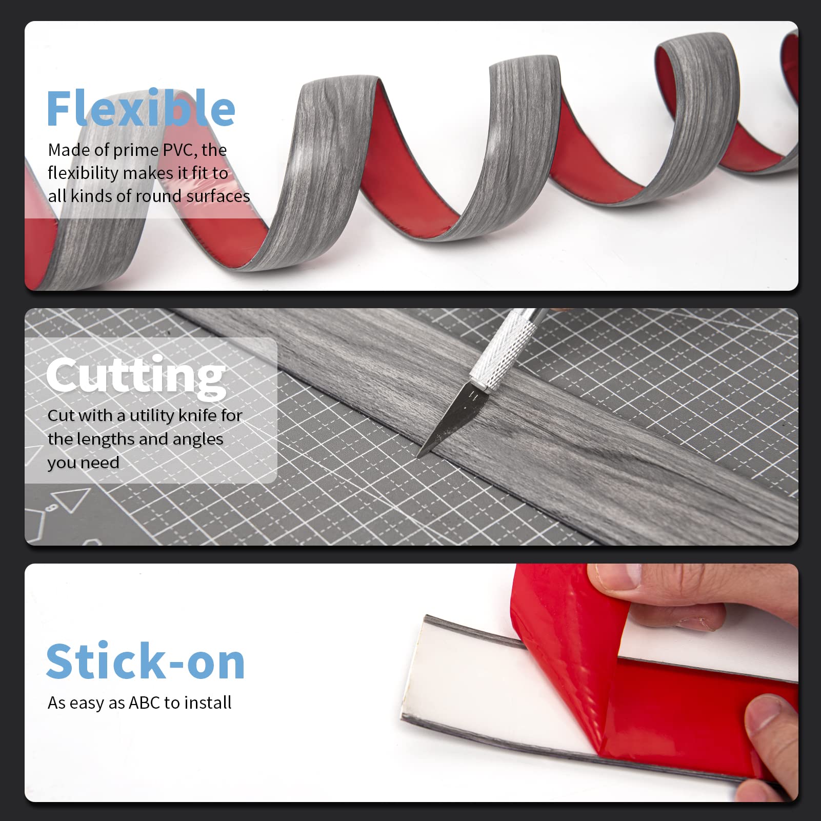 4 ft Vinyl Flat Floor Transition Strip (4 Foot)