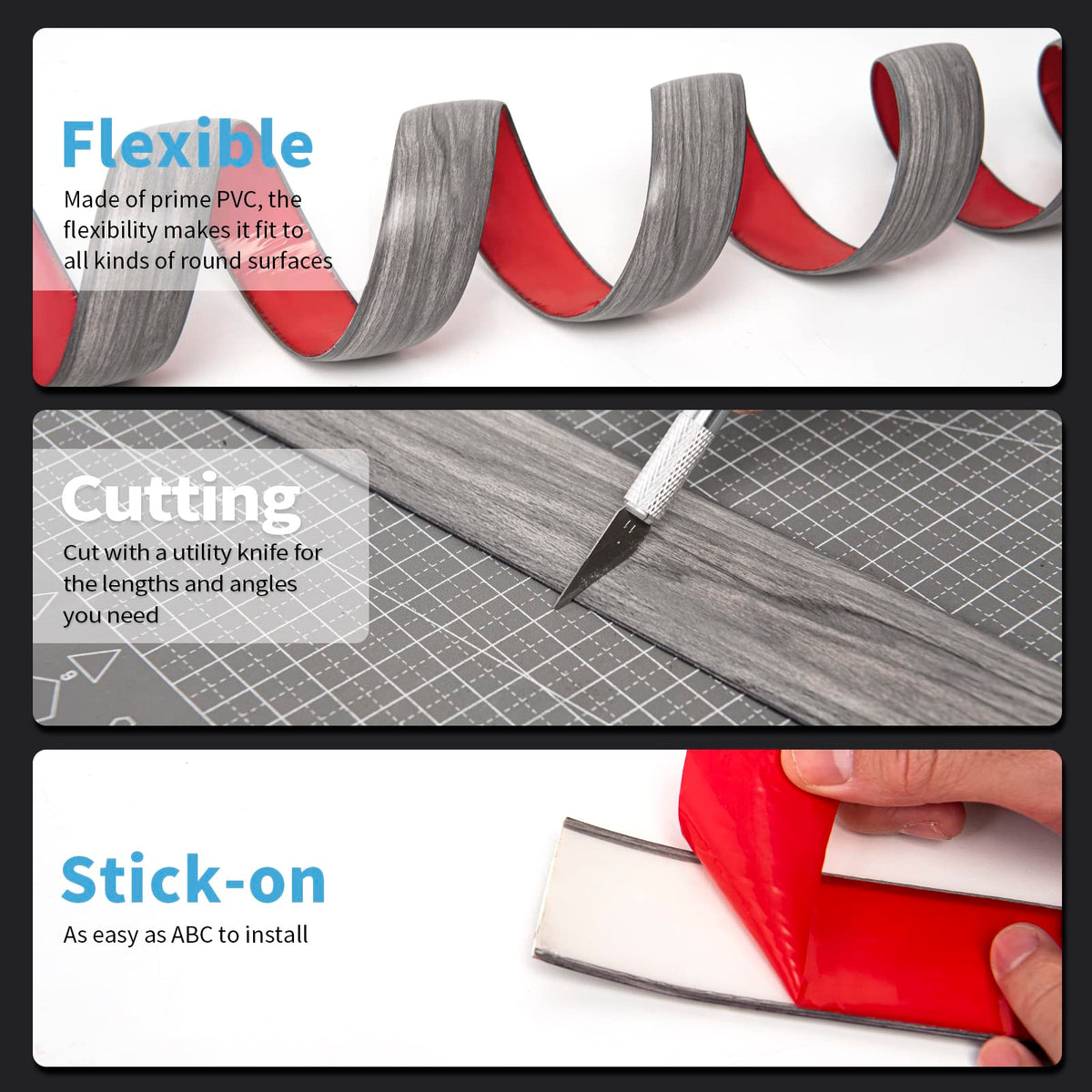 10 ft Vinyl Flat Floor Transition Strip (10 Foot)