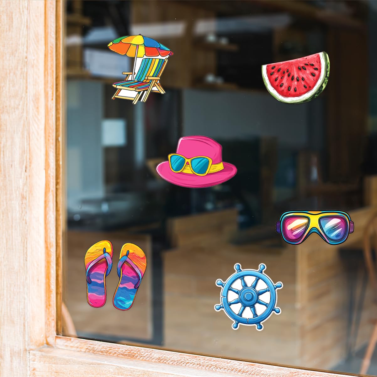 Tropical Summer Beach Vacation Stickers Pack 24Pcs Vinyl Waterproof for Laptop Water Bottle Scrapbook Travel Journal DIY Decorations Teens Adults Hard Bottles Wall (24 Count)