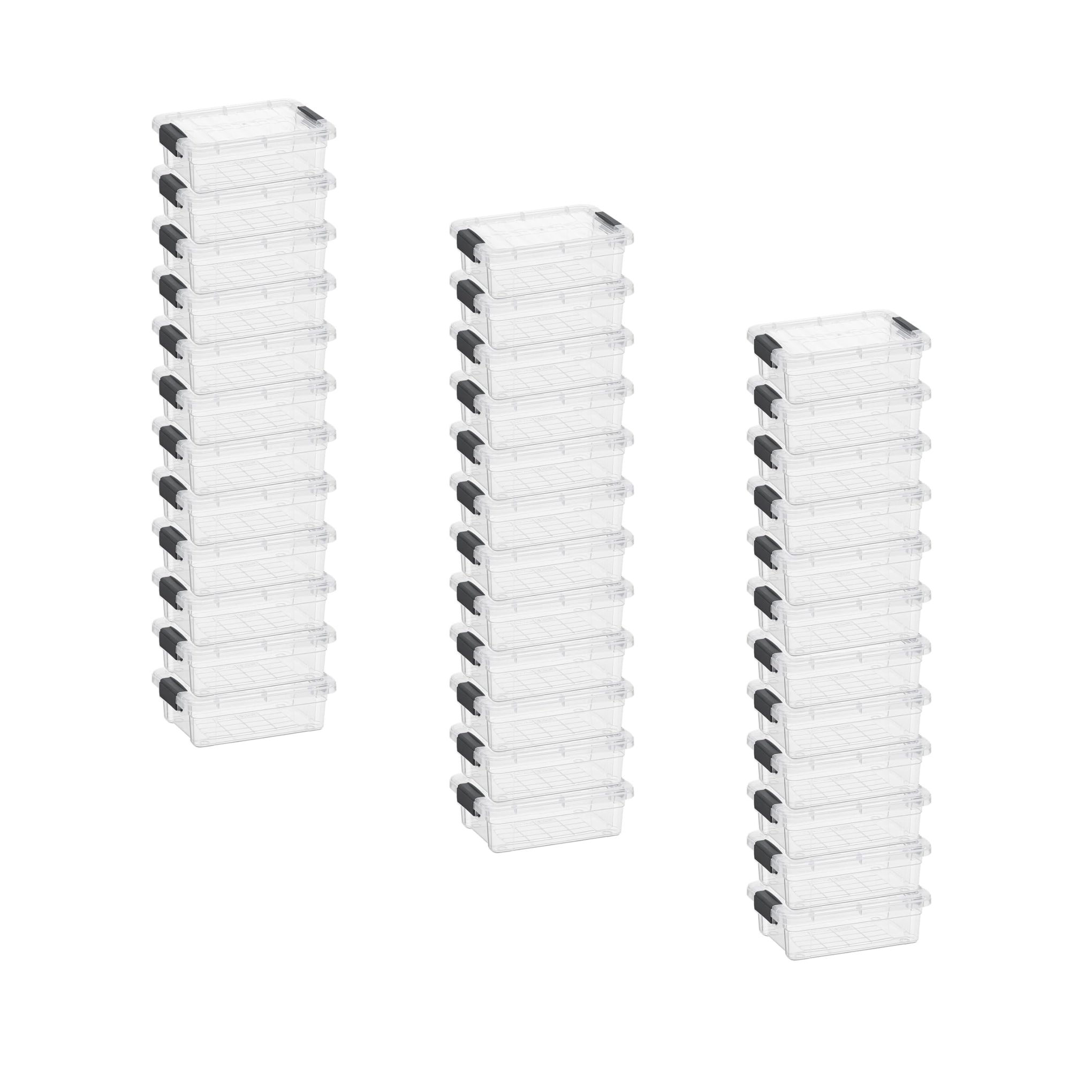 1.27 Quart Clear Plastic Storage Containers with Lids (36 Count)