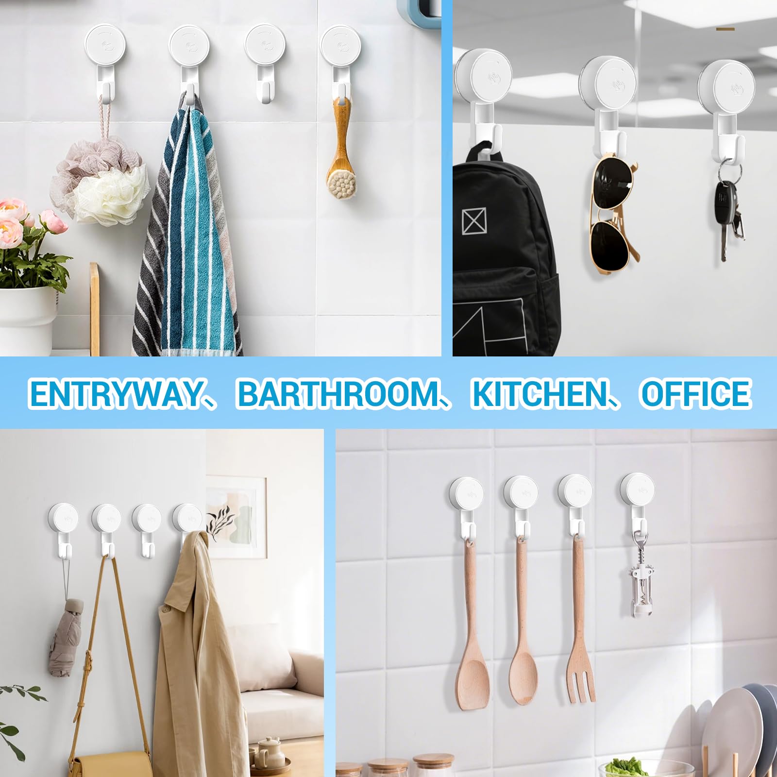 Heavy Duty Waterproof Shower Hooks 6 Pack