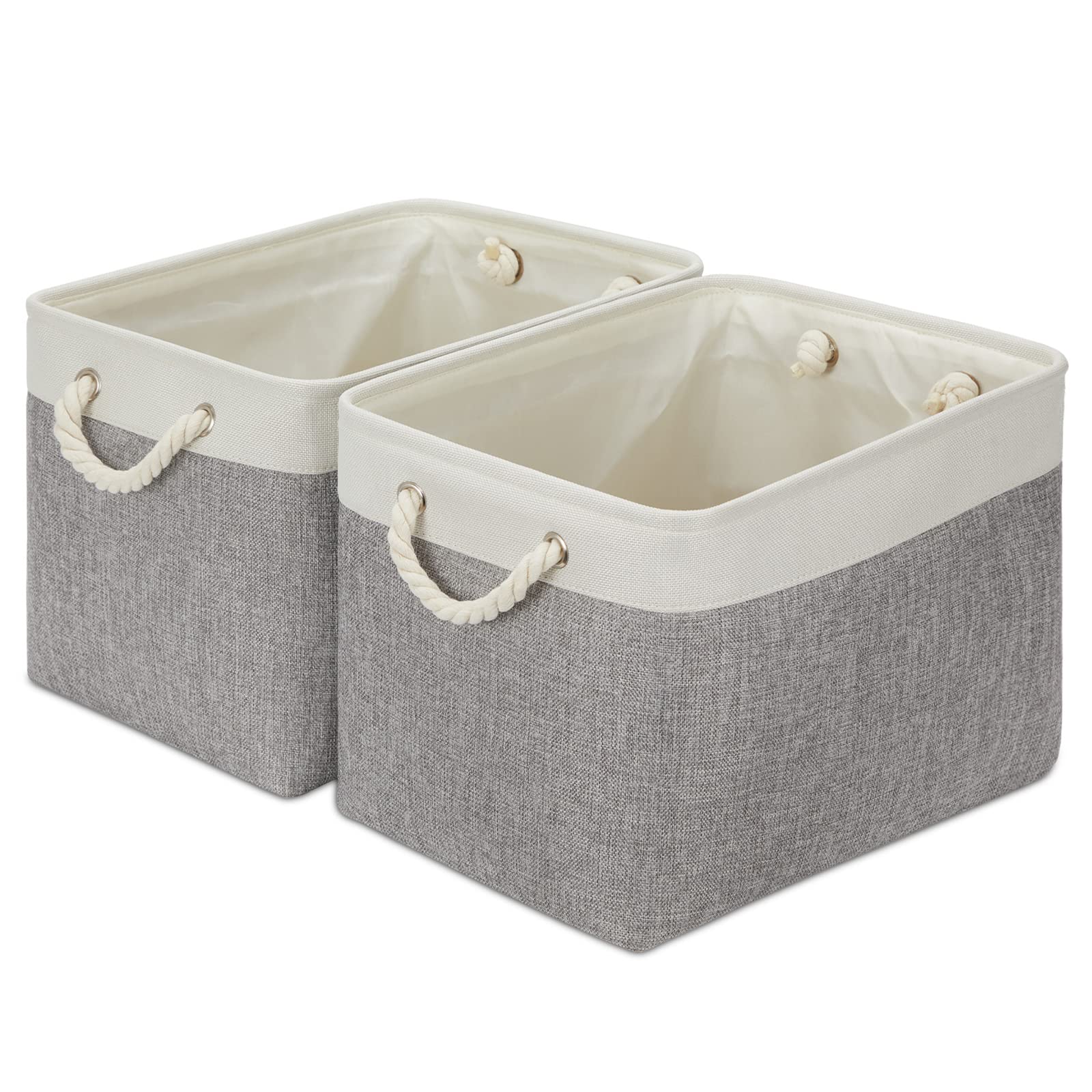 Large Fabric Collapsible Cube Storage Baskets for Organizing 16x12x12