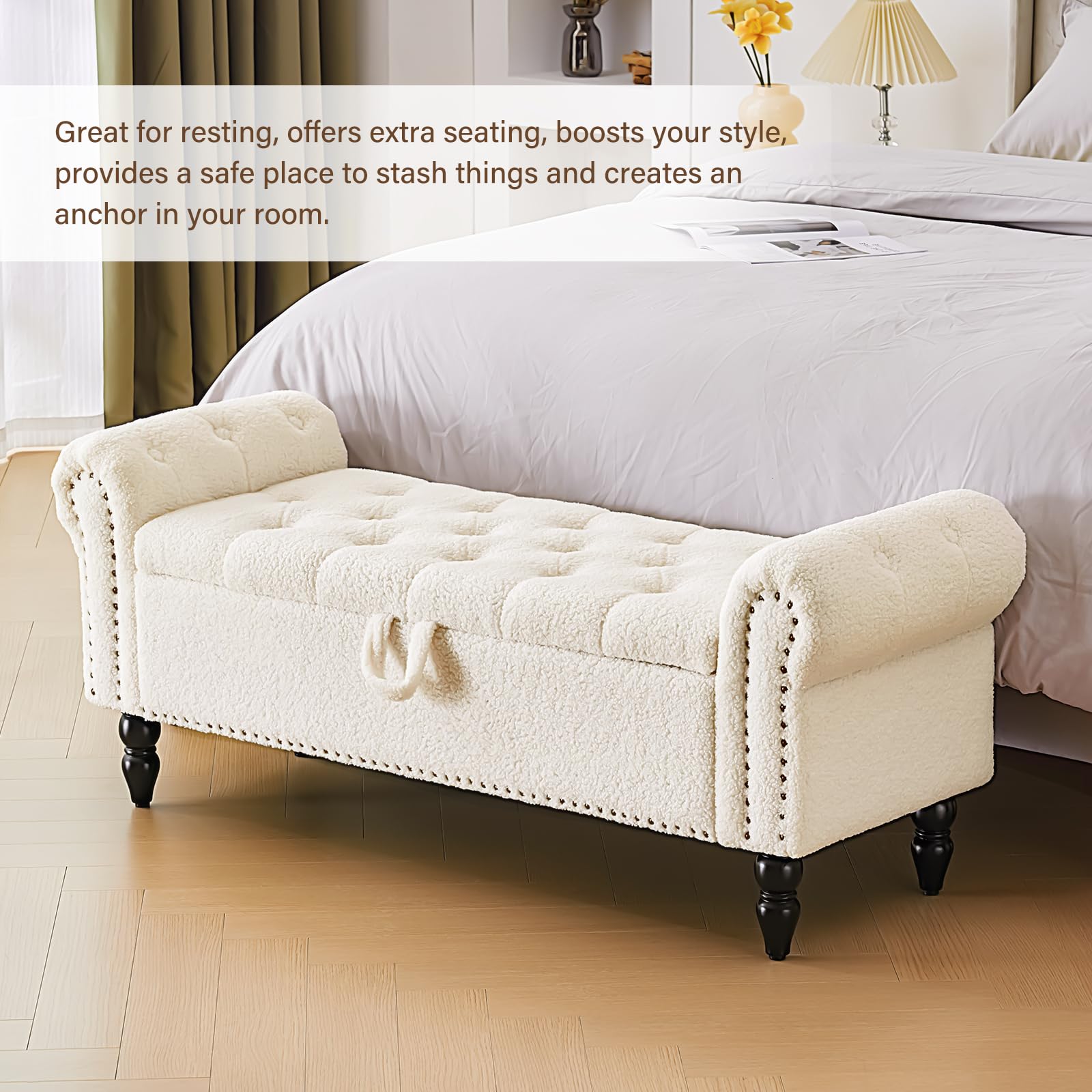 Storage Ottoman Bench for Queen Size Bed