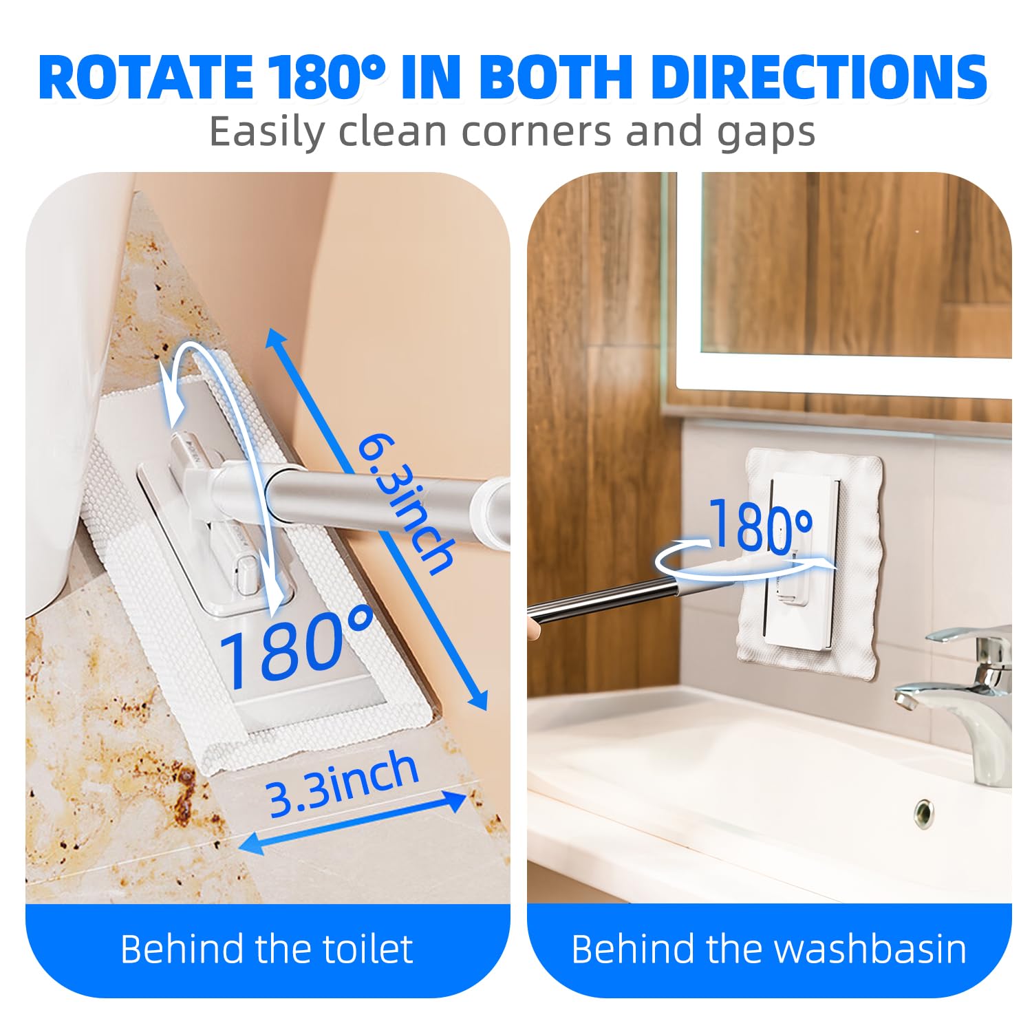 Handy Little Mop with 20 Cloths for Cleaning Supplies for Housekeeping
