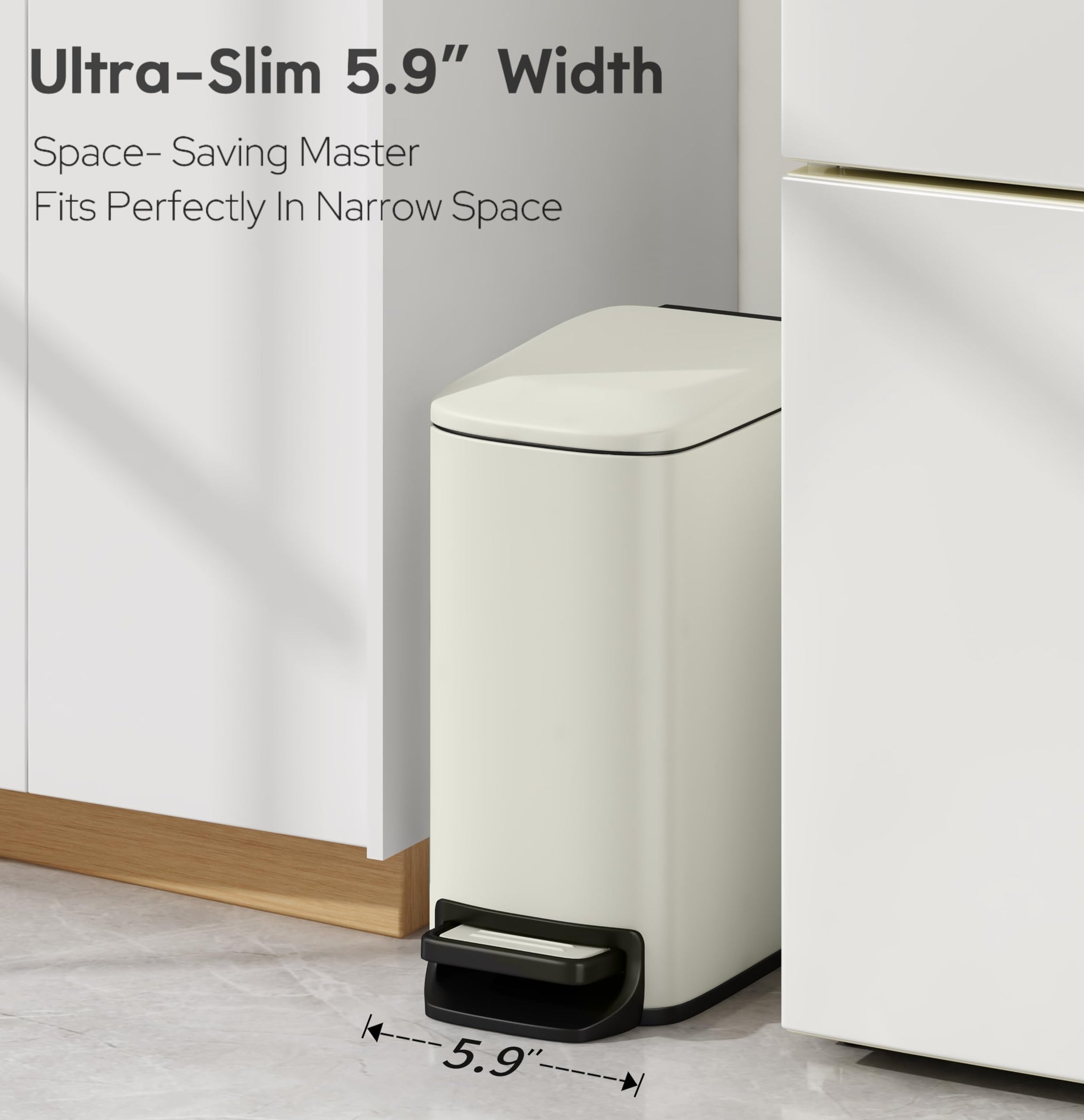 Small Bathroom Trash Can with Lid