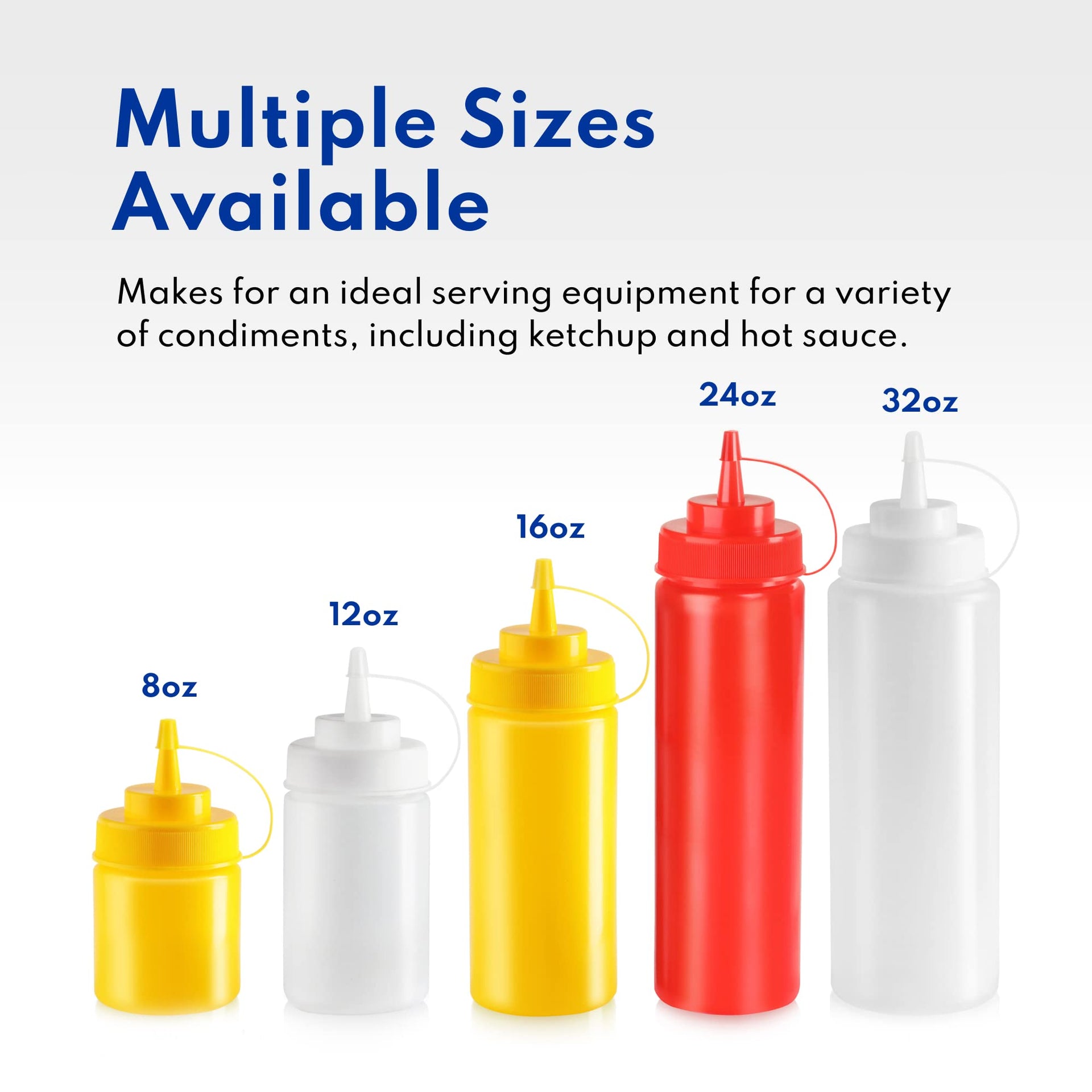 26528 Plastic Squeeze Bottles with Cap and Scale