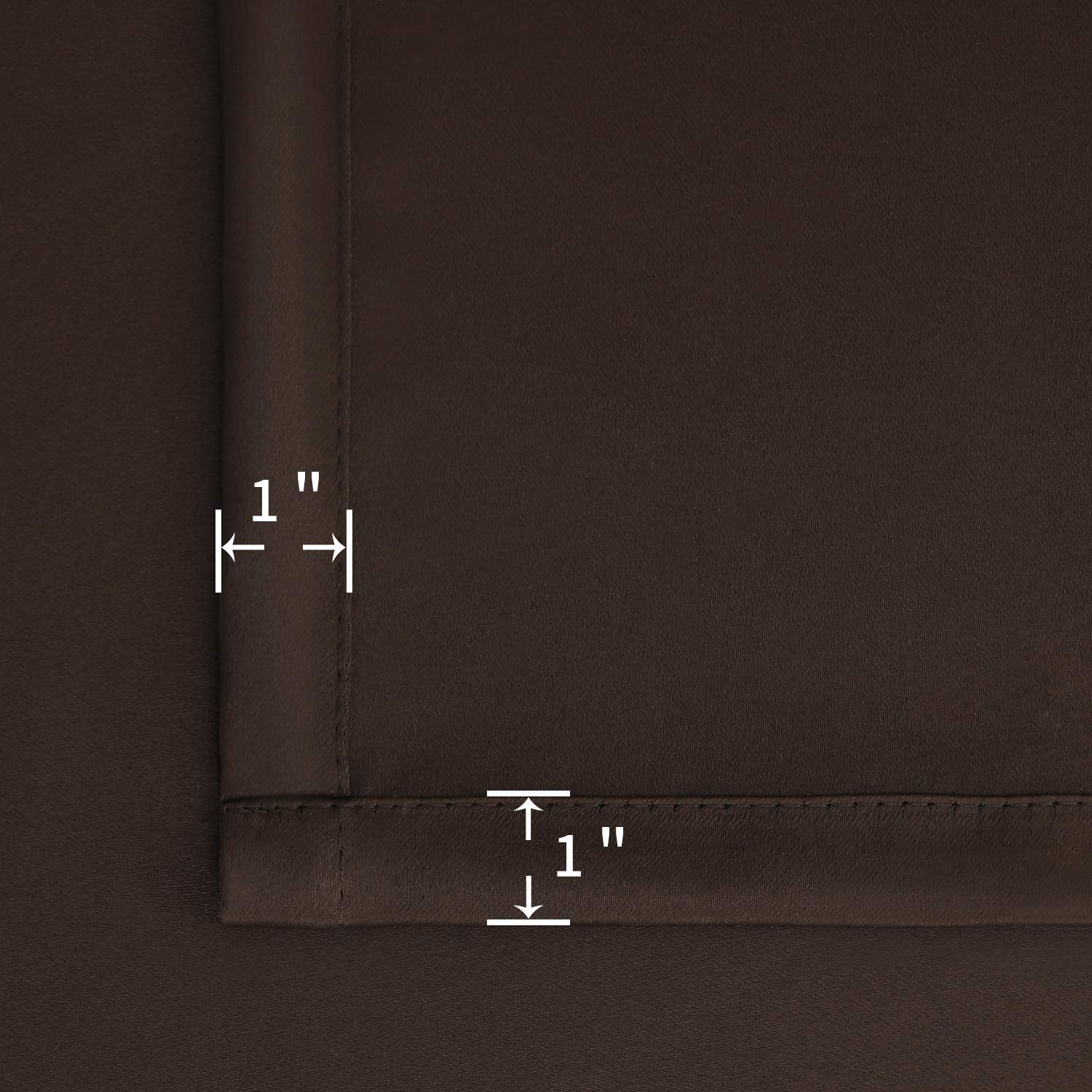 Brown Blackout Curtains 48 Inches Long for Bedroom (2 Count)