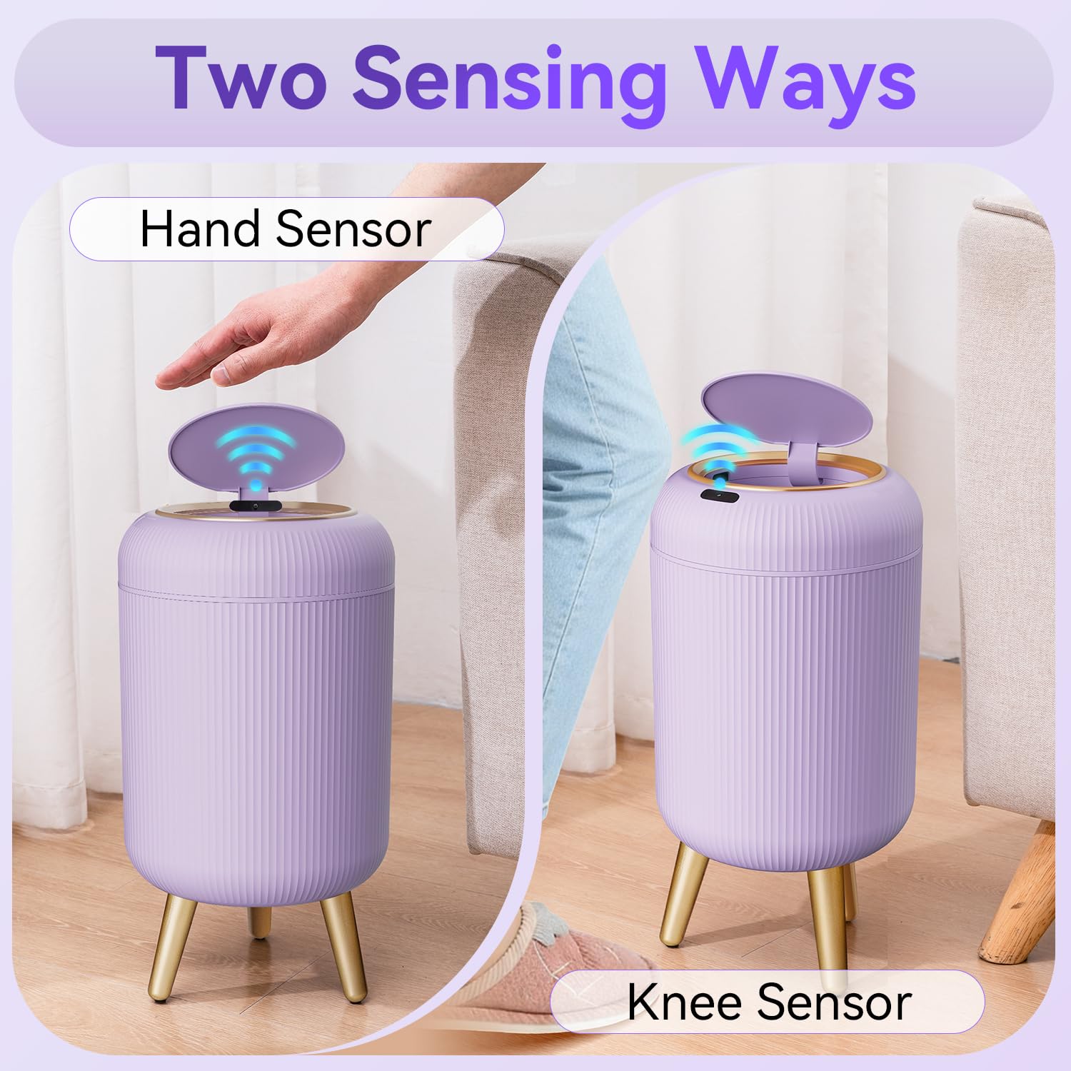 Bathroom Trash Can Automatic Touchless