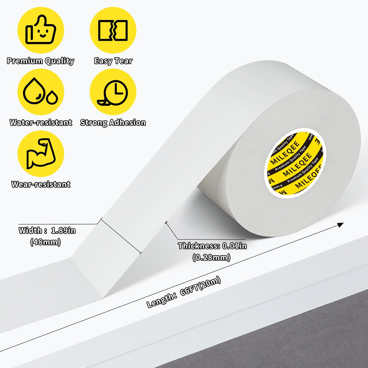 Cloth Duct Window Seal Strip Tape (66 Foot)