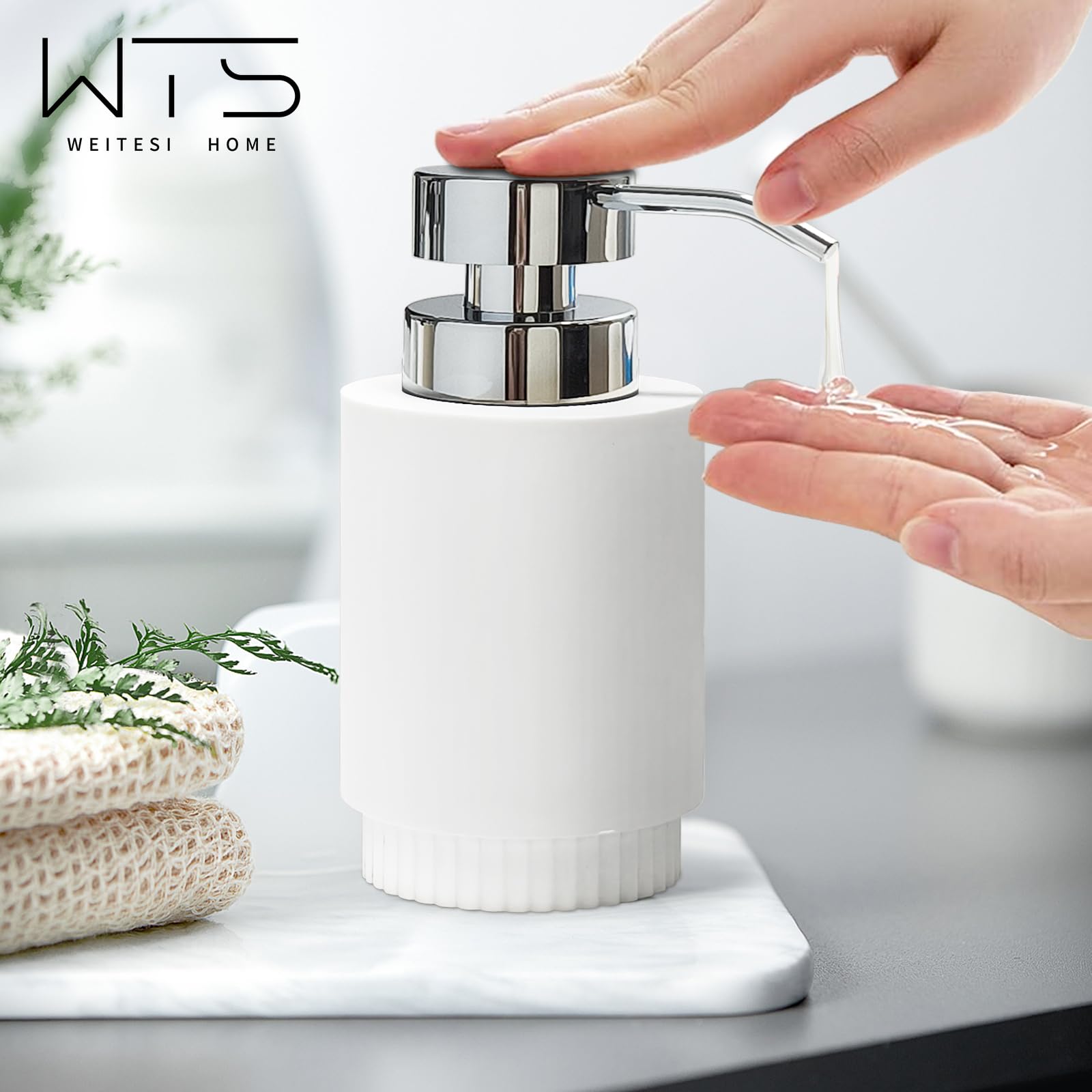 Resin Soap Dispenser for Bathroom