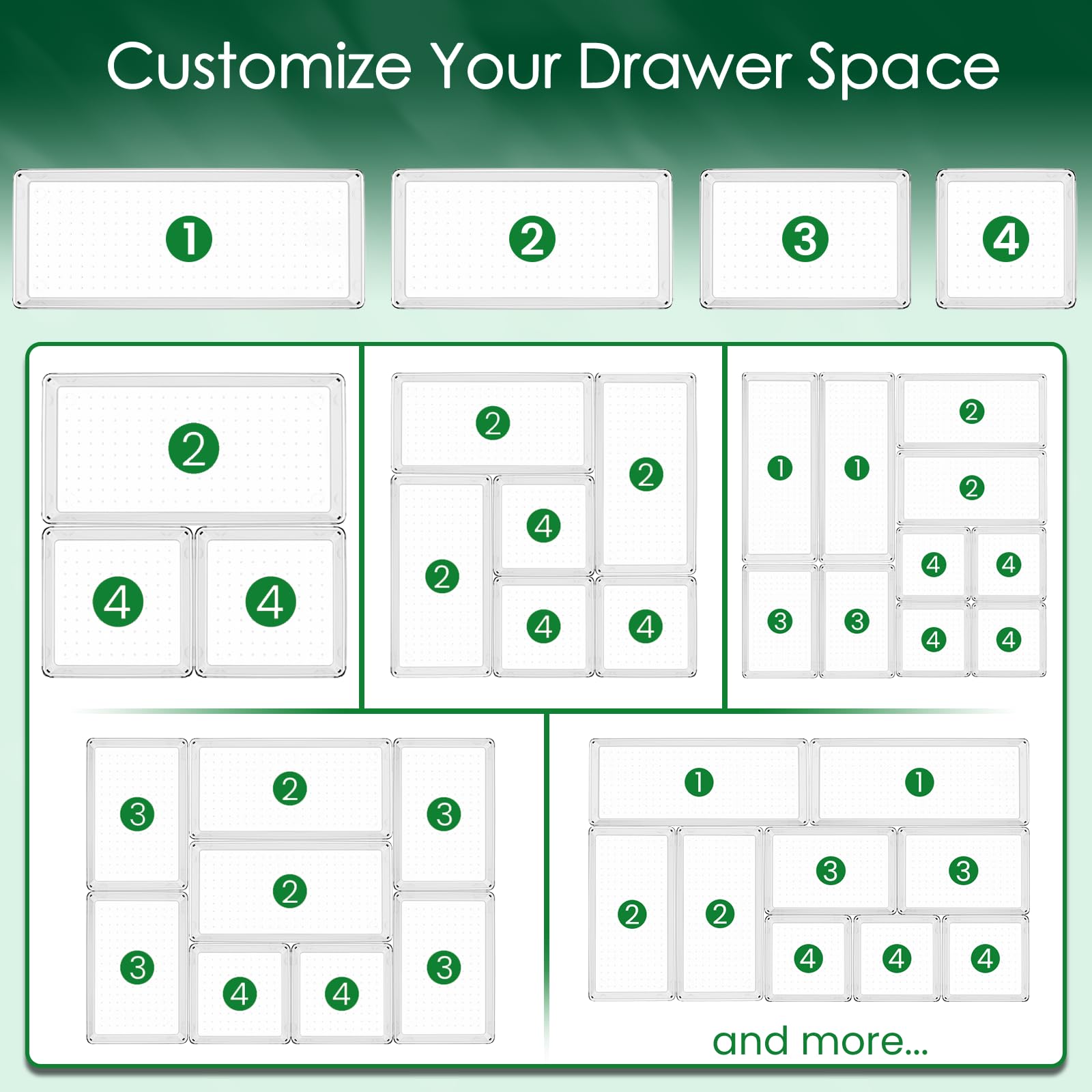 Drawer Organizer Set (8 Count)
