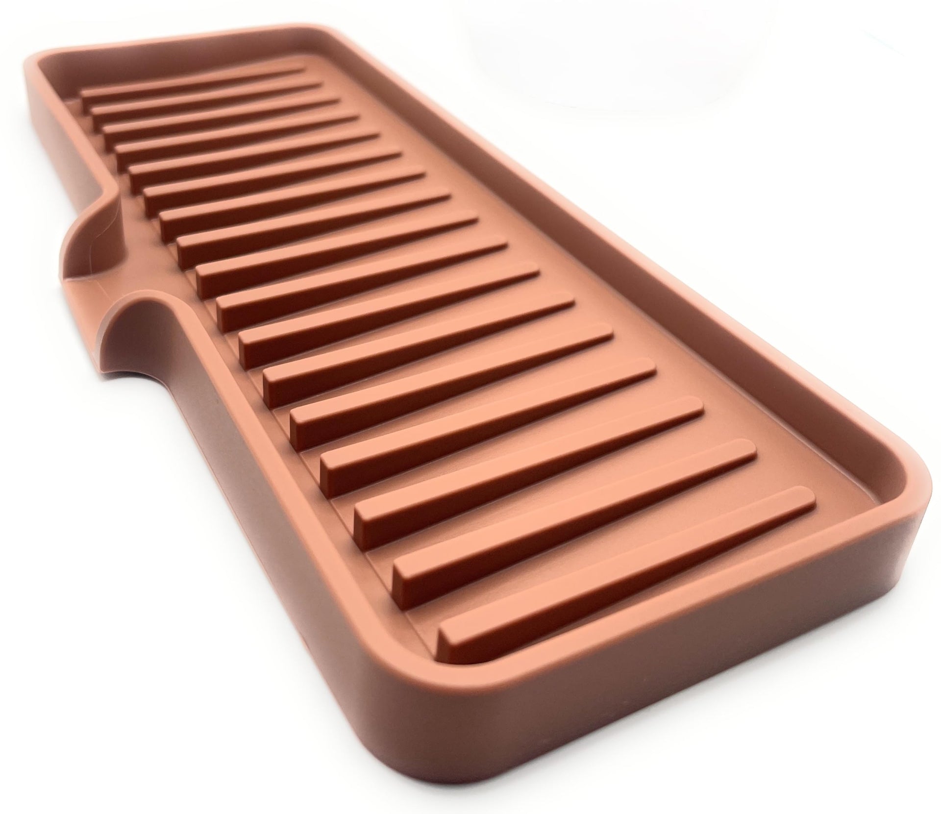 Silicone Soap Dish Tray and Sponge Holder with Drain Chute
