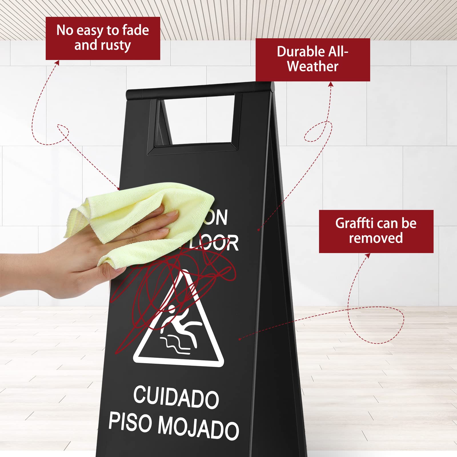2 Pcs Wet Floor Sign (2 Count)