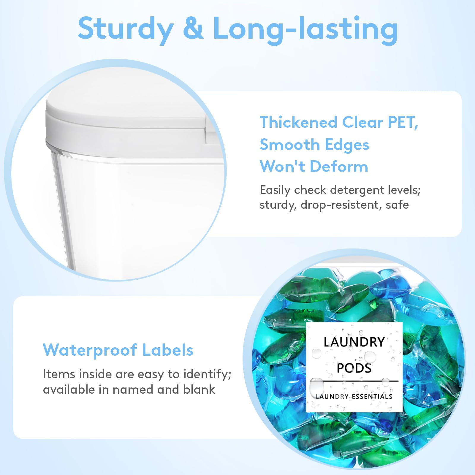 Laundry Pods Container with Pop (3 Count)