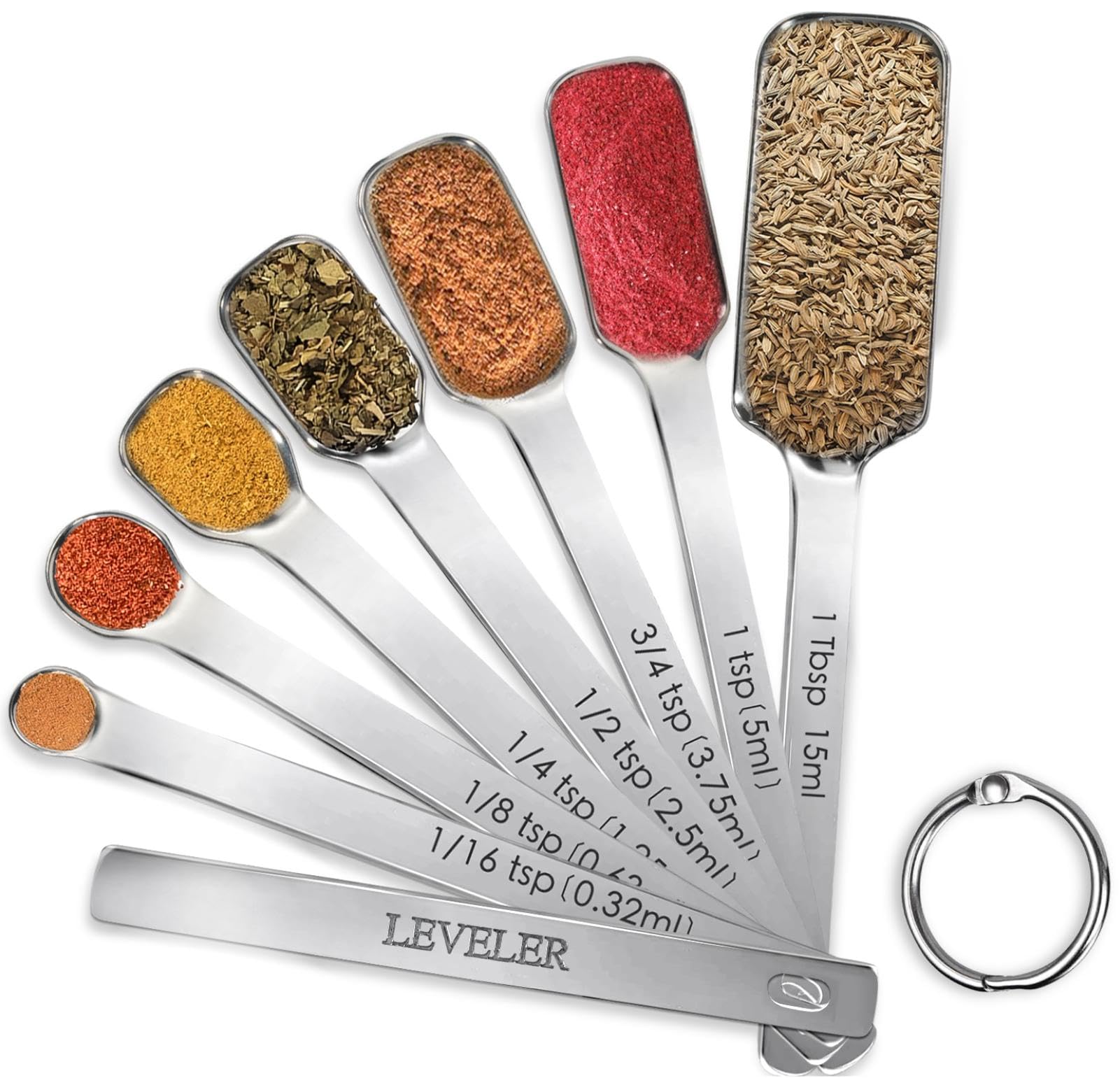 Stainless Steel Measuring Spoons Set of 8 (8 Count)