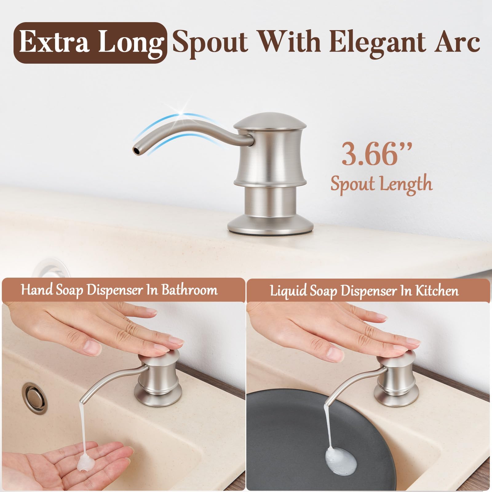 Built in Soap Dispenser for Kitchen Sink Countertop